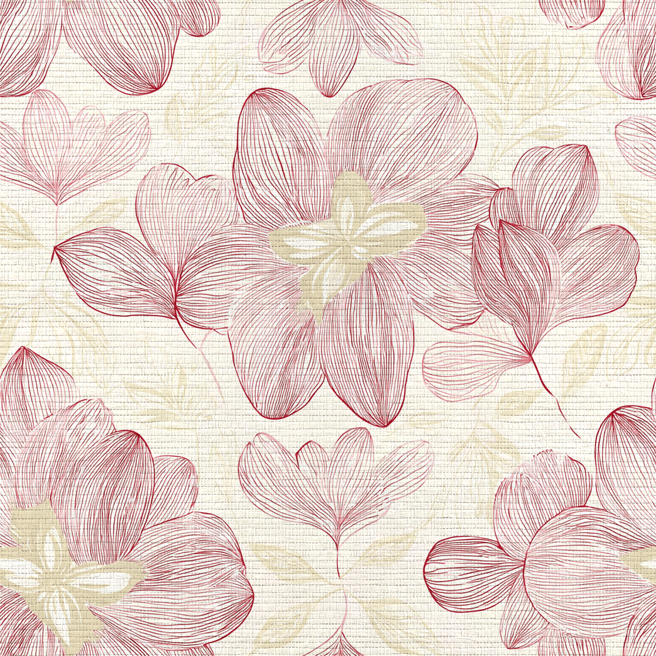 Strawberry Candy Faux Grasscloth Wallpaper - Lemon Park
