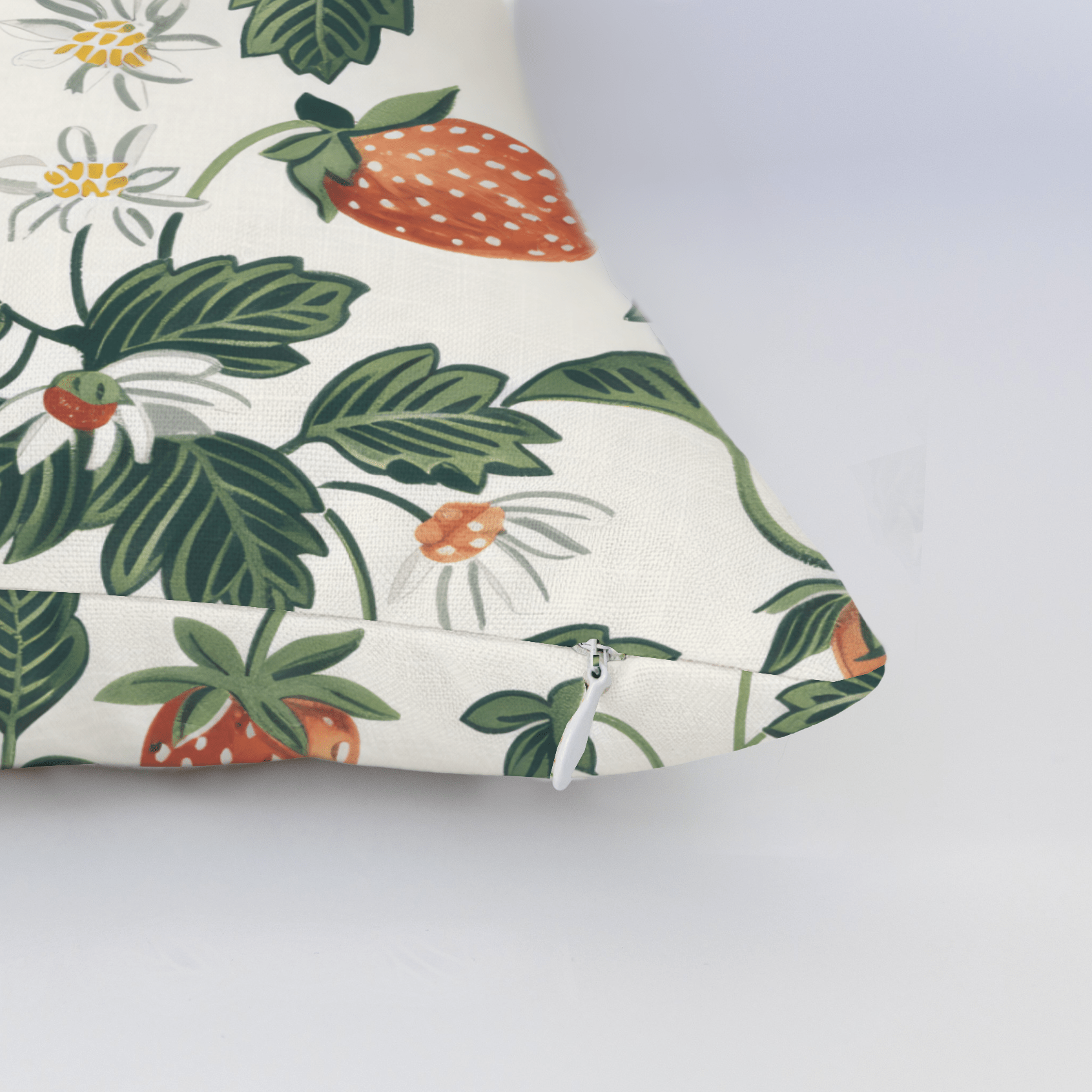 Strawberry Fields Throw Pillow - Lemon Park