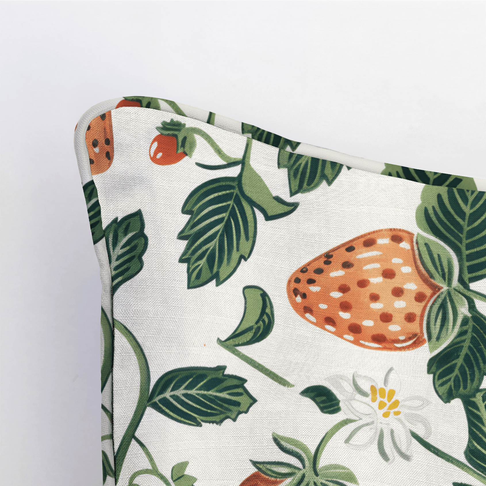Strawberry Fields Throw Pillow - Lemon Park