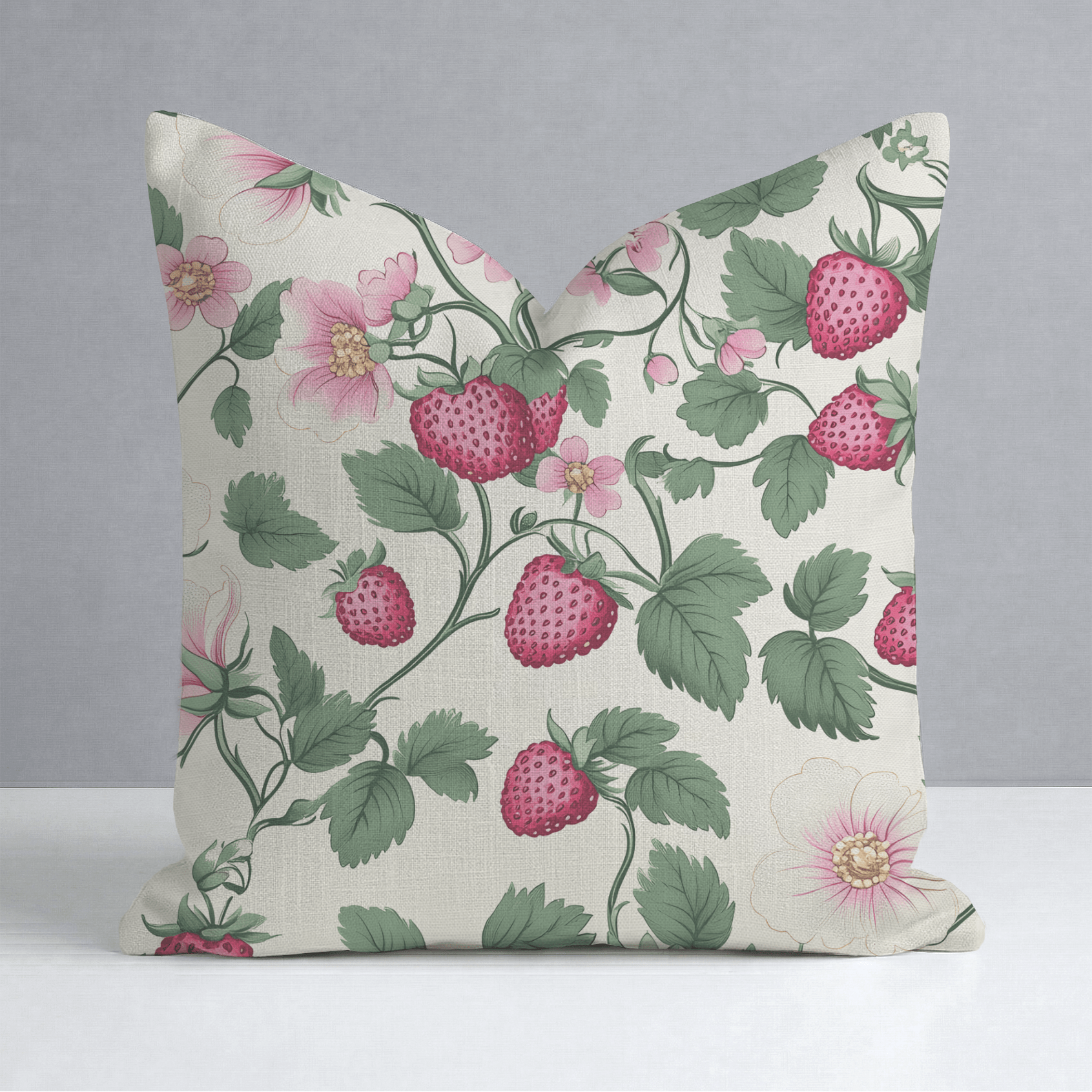 Strawberry Shortcake Throw Pillow - Lemon Park