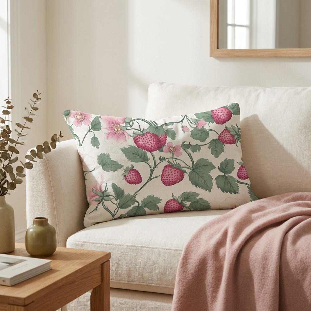 Strawberry Shortcake Throw Pillow - Lemon Park
