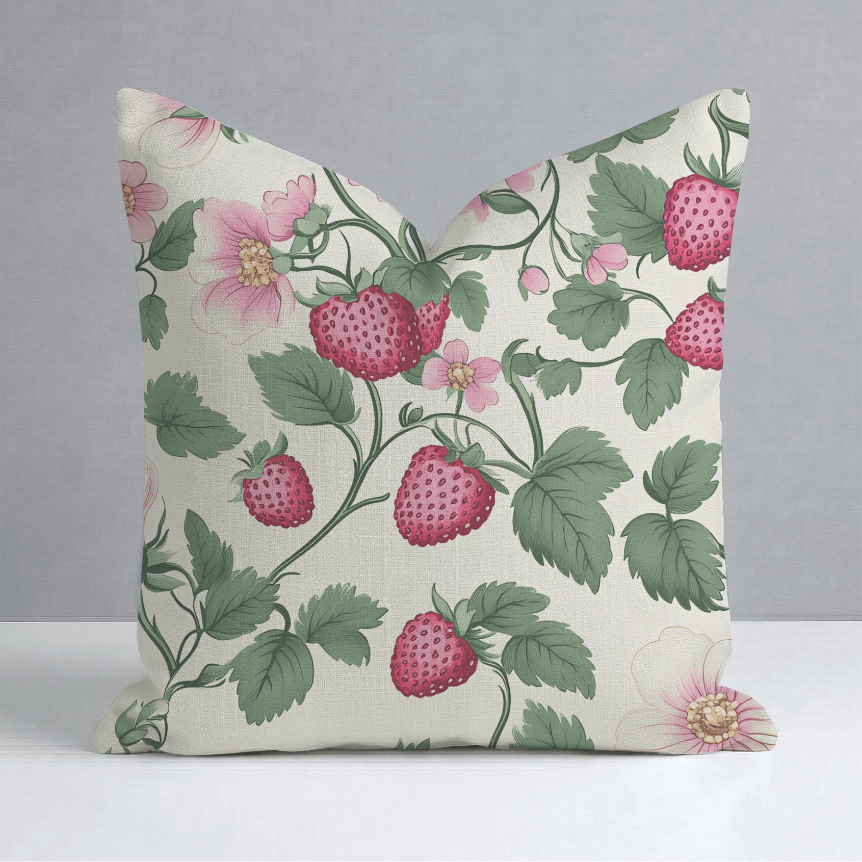 Strawberry Shortcake Throw Pillow - Lemon Park