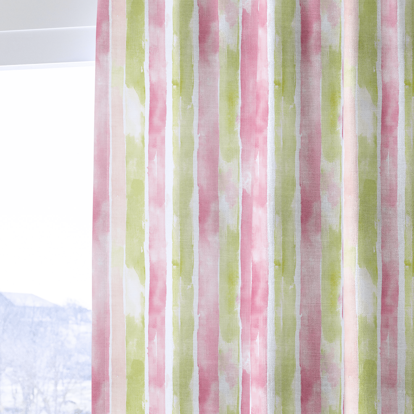 Striped Meadow - Drapery - Lemon Park