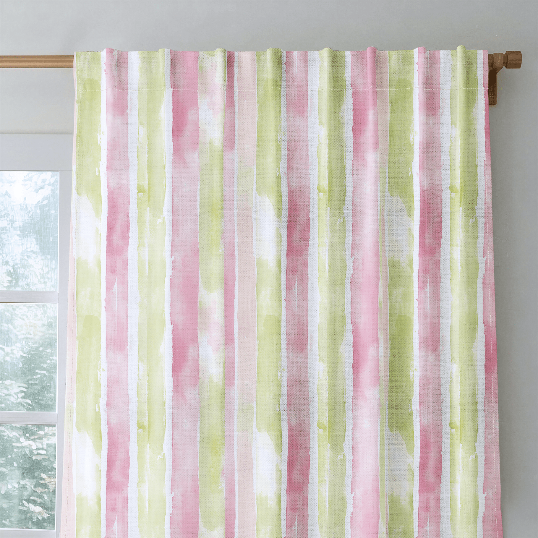 Striped Meadow - Drapery - Lemon Park