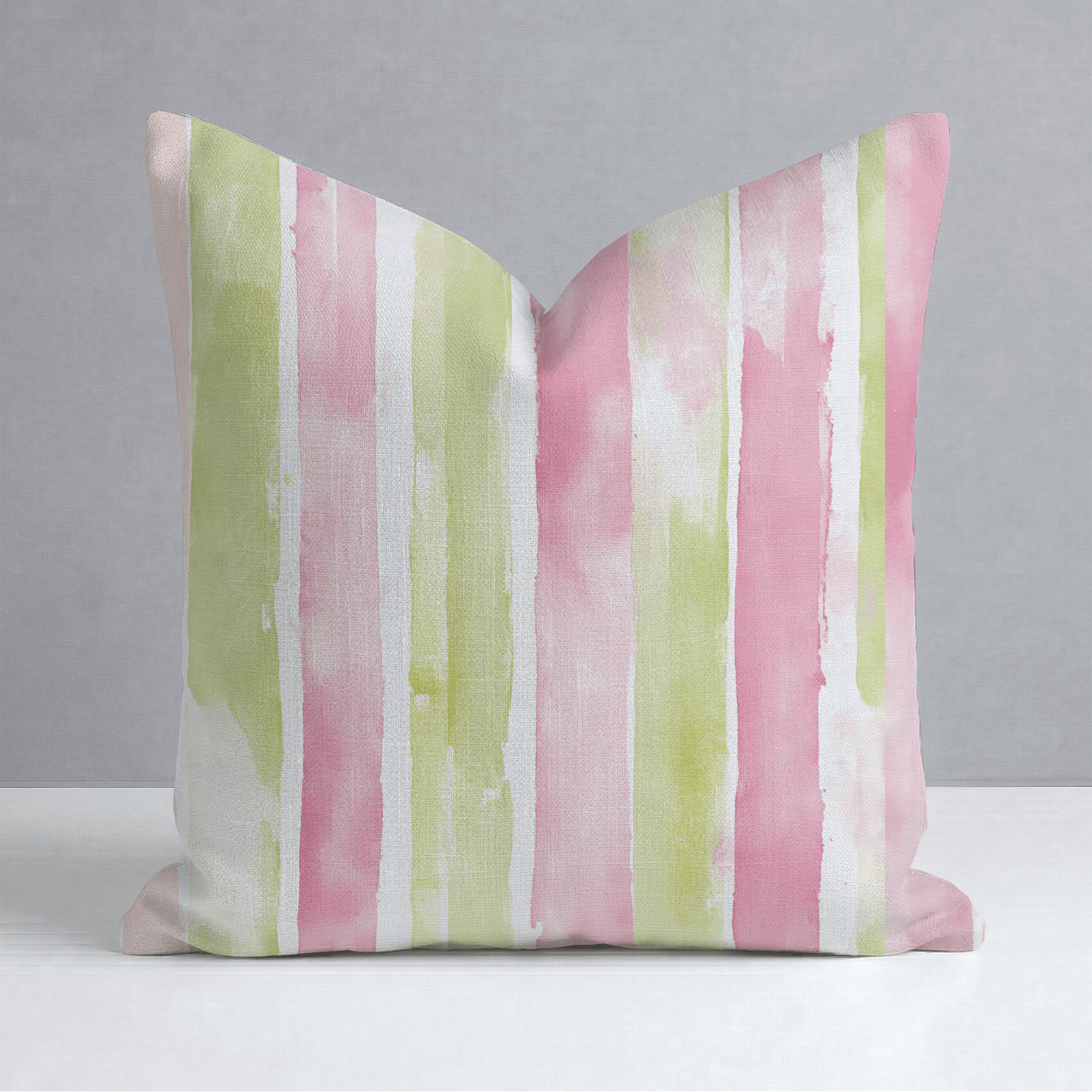 Striped Meadow Throw Pillow - Lemon Park