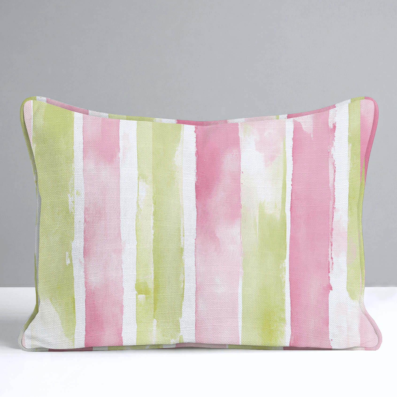 Striped Meadow Throw Pillow - Lemon Park