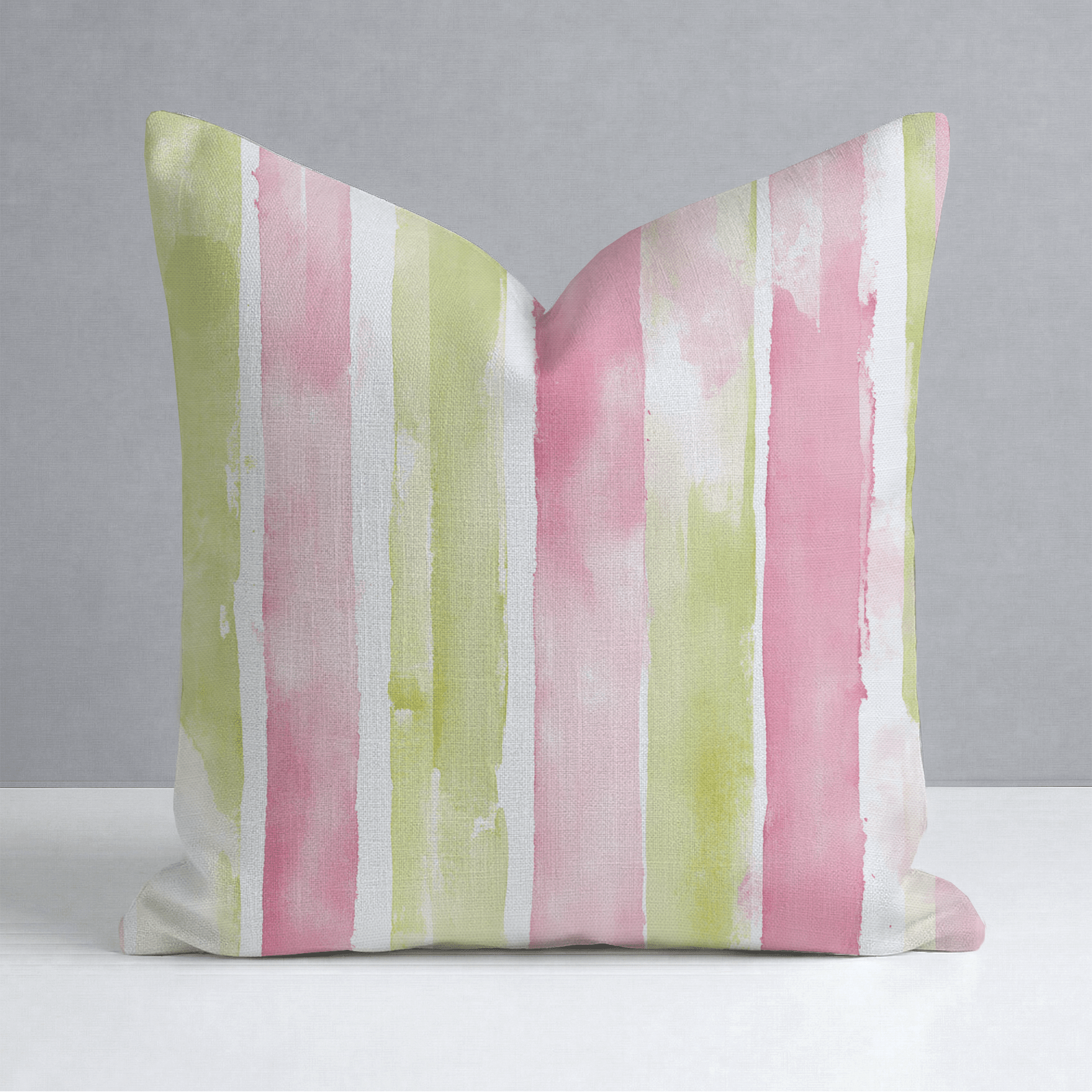 Striped Meadow Throw Pillow - Lemon Park