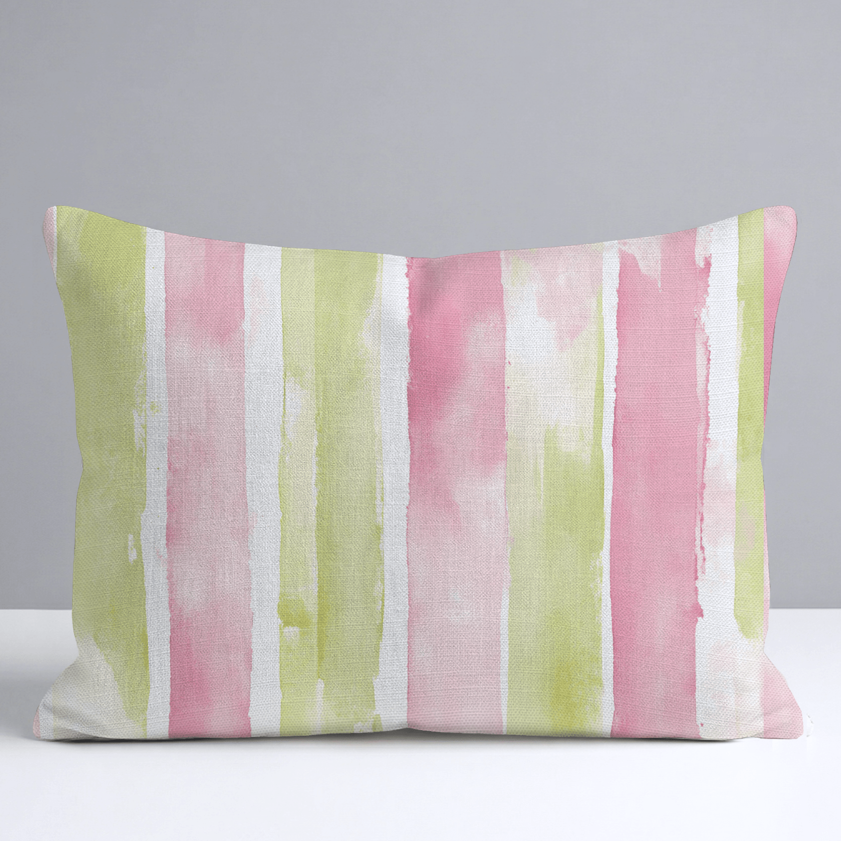 Striped Meadow Throw Pillow - Lemon Park