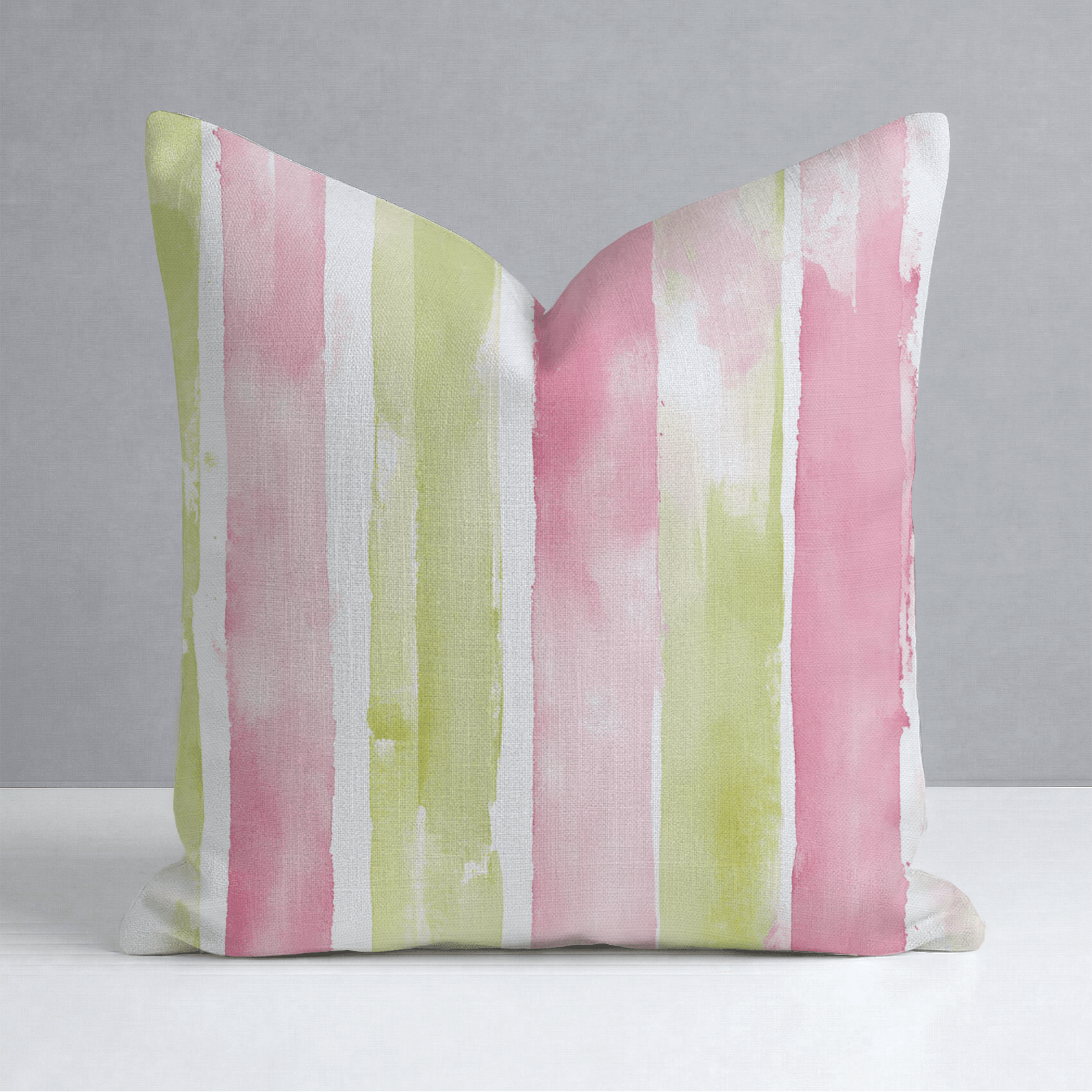 Striped Meadow Throw Pillow - Lemon Park