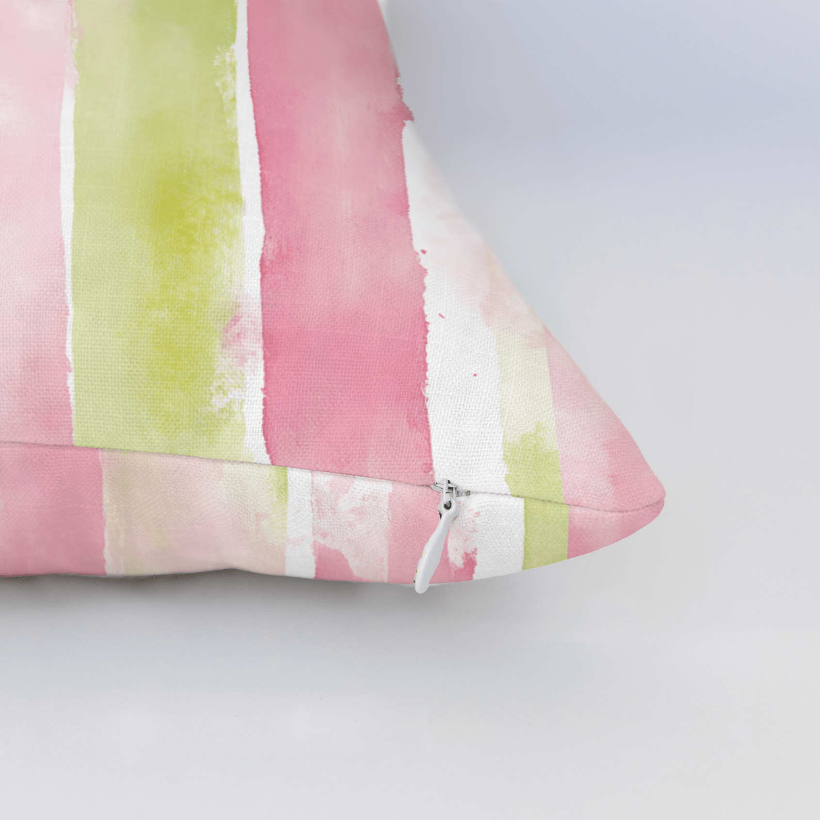 Striped Meadow Throw Pillow - Lemon Park
