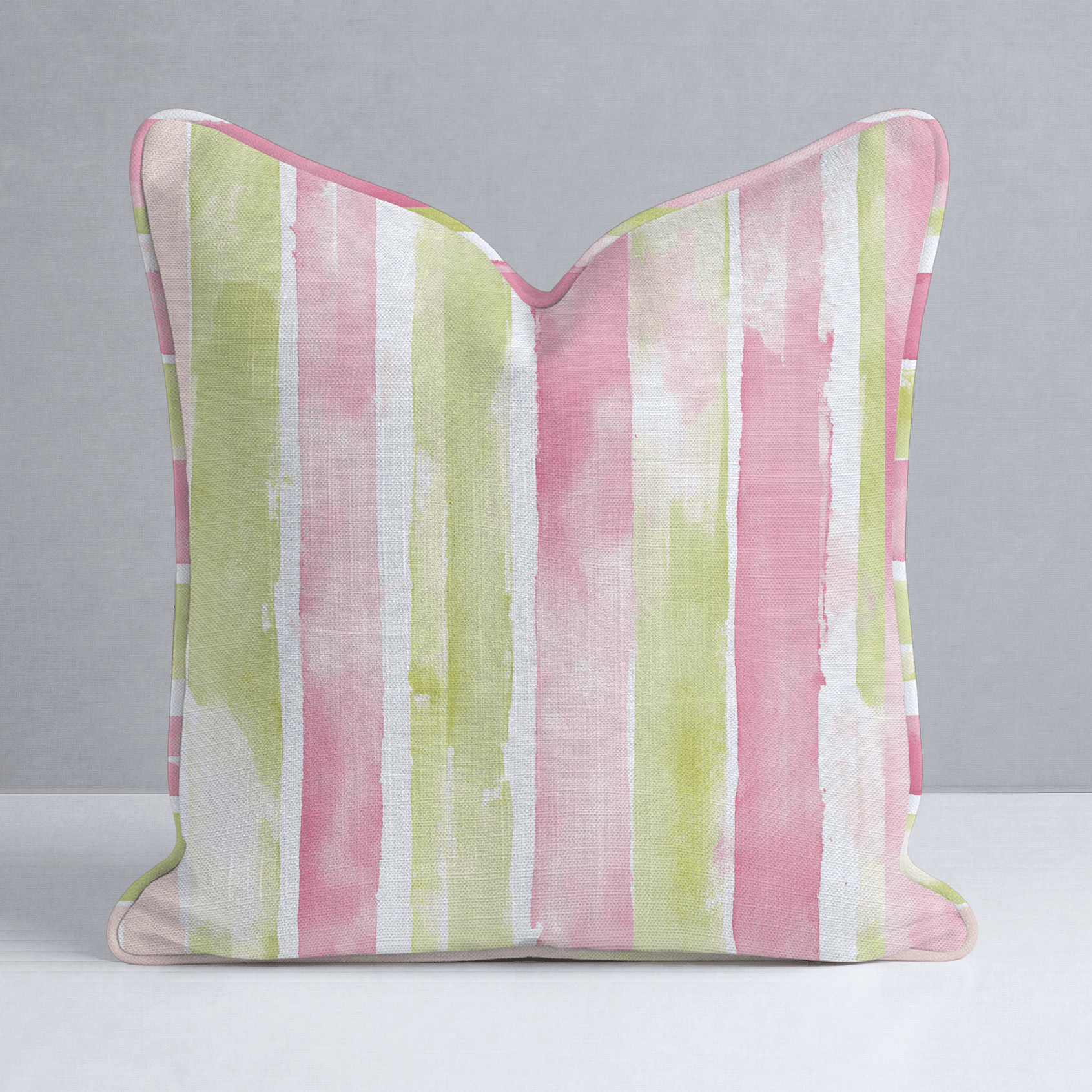 Striped Meadow Throw Pillow - Lemon Park