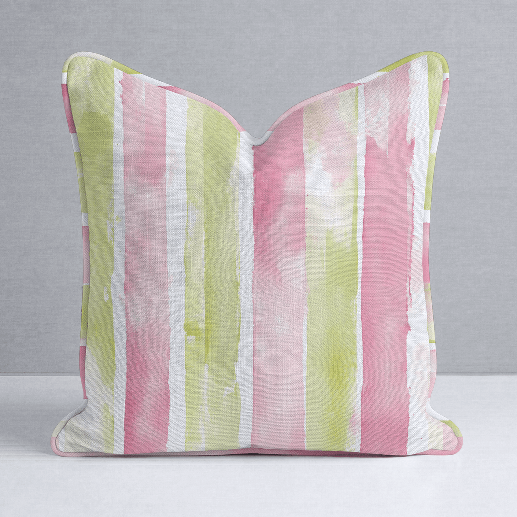 Striped Meadow Throw Pillow - Lemon Park