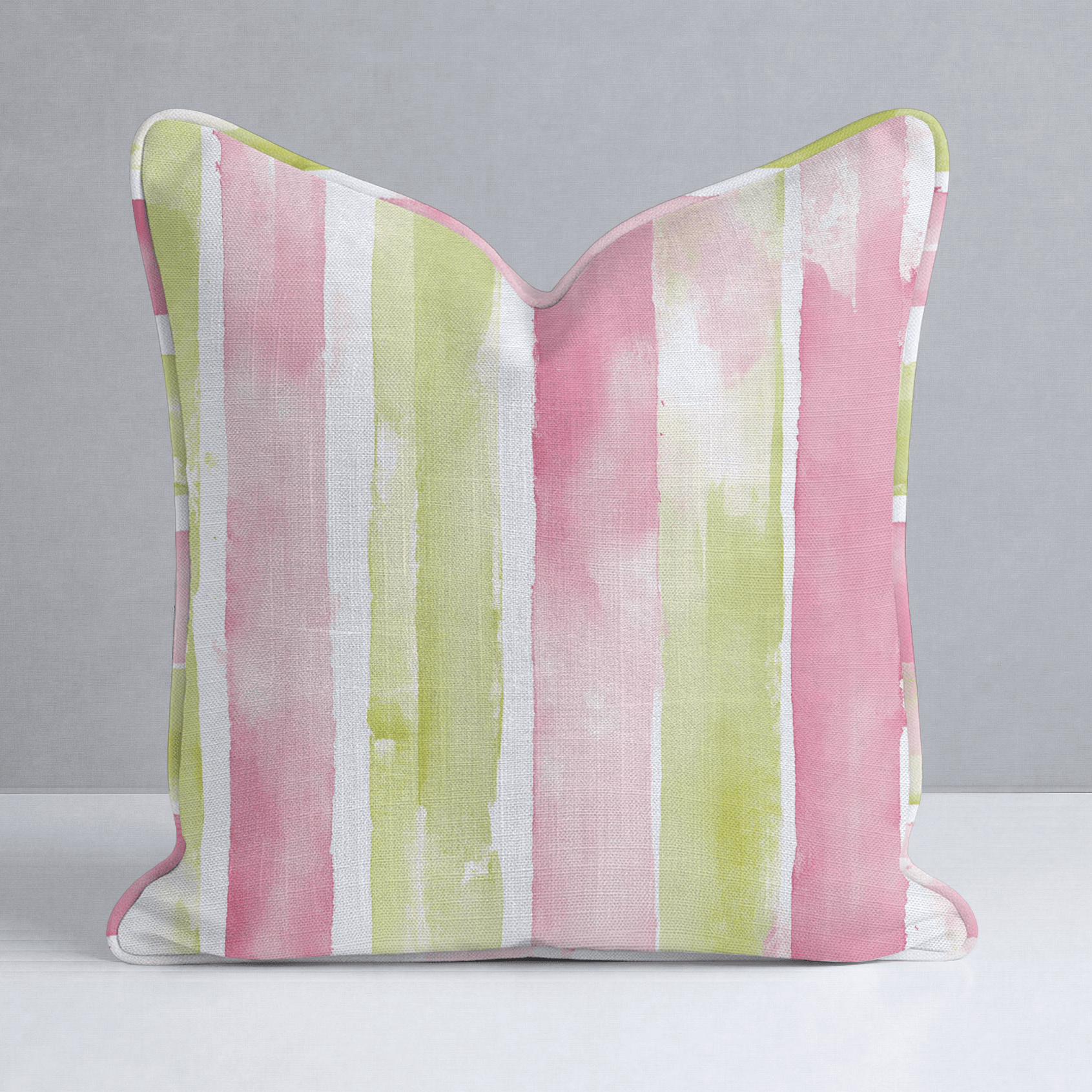 Striped Meadow Throw Pillow - Lemon Park