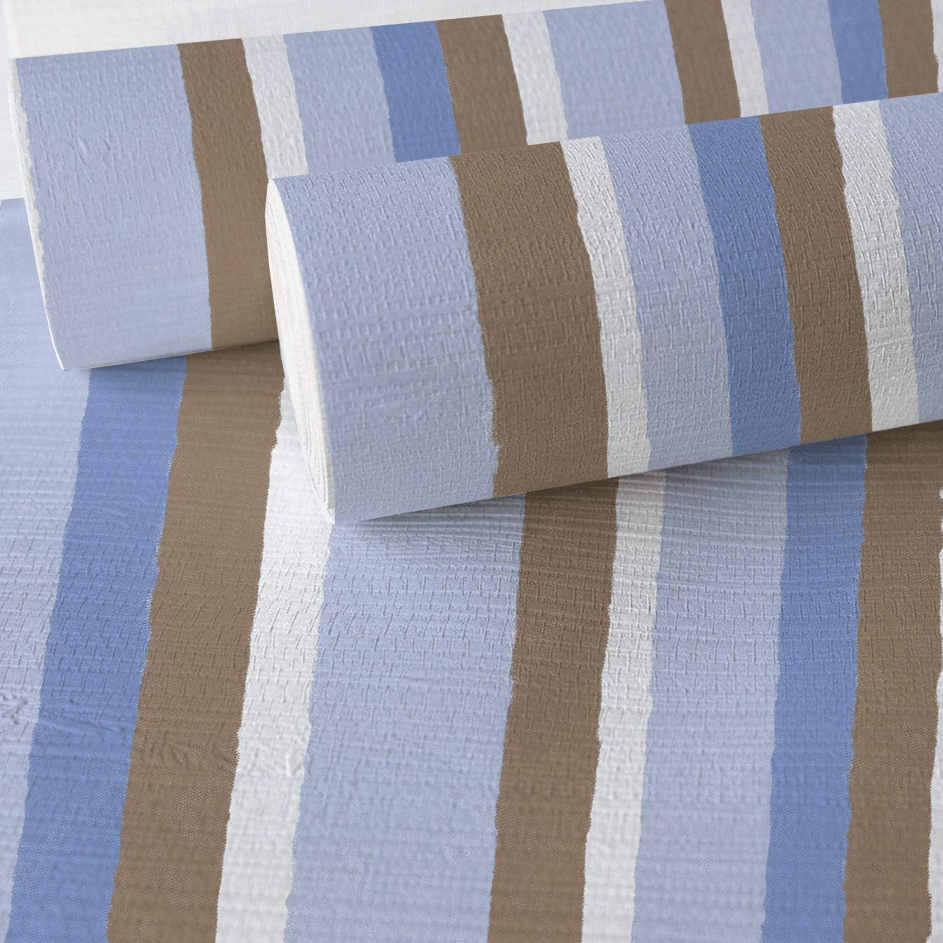 Sugar Stripe Faux Grasscloth Wallpaper - Lemon Park