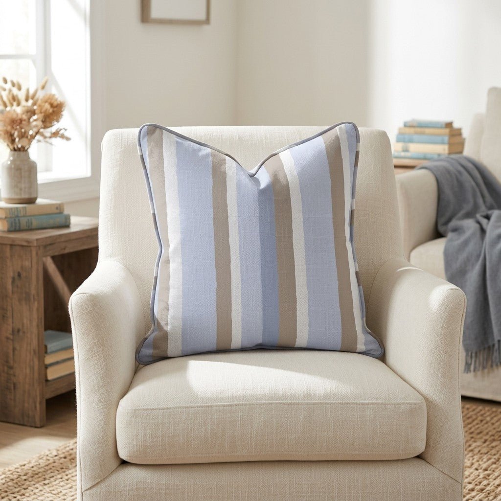 Sugar Stripe Throw Pillow - Lemon Park