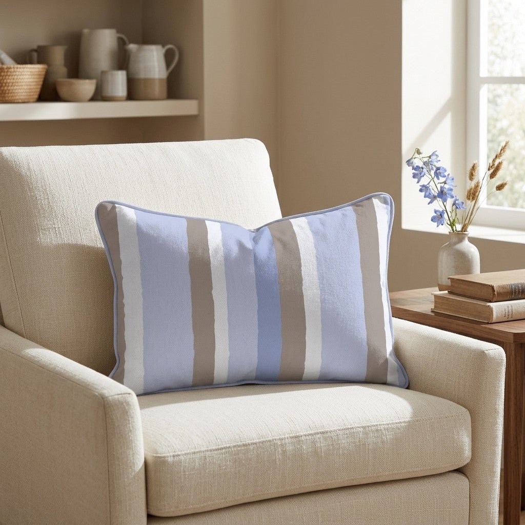 Sugar Stripe Throw Pillow - Lemon Park