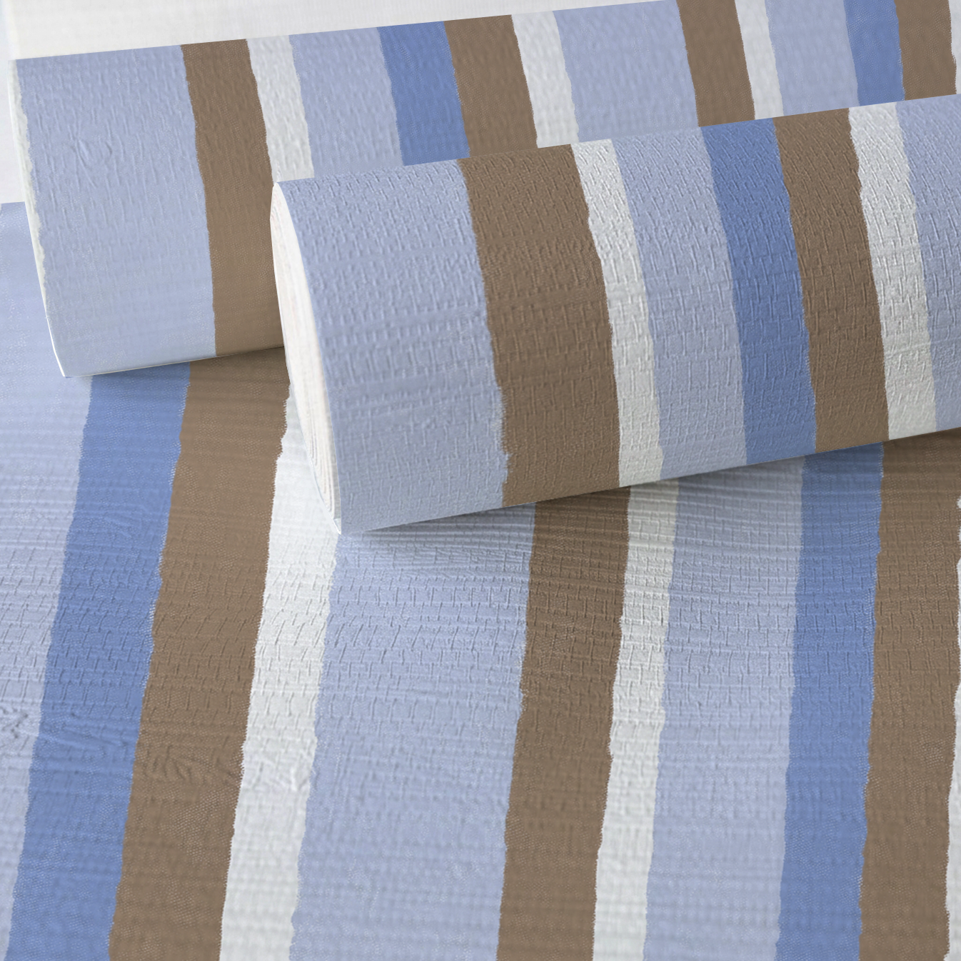 Sugar Stripe Faux Grasscloth Wallpaper