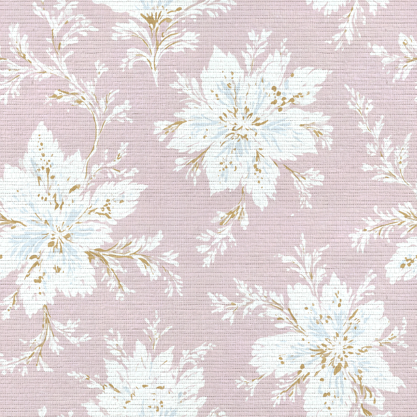 Sugarplum Petals Faux Grasscloth Wallpaper - Lemon Park