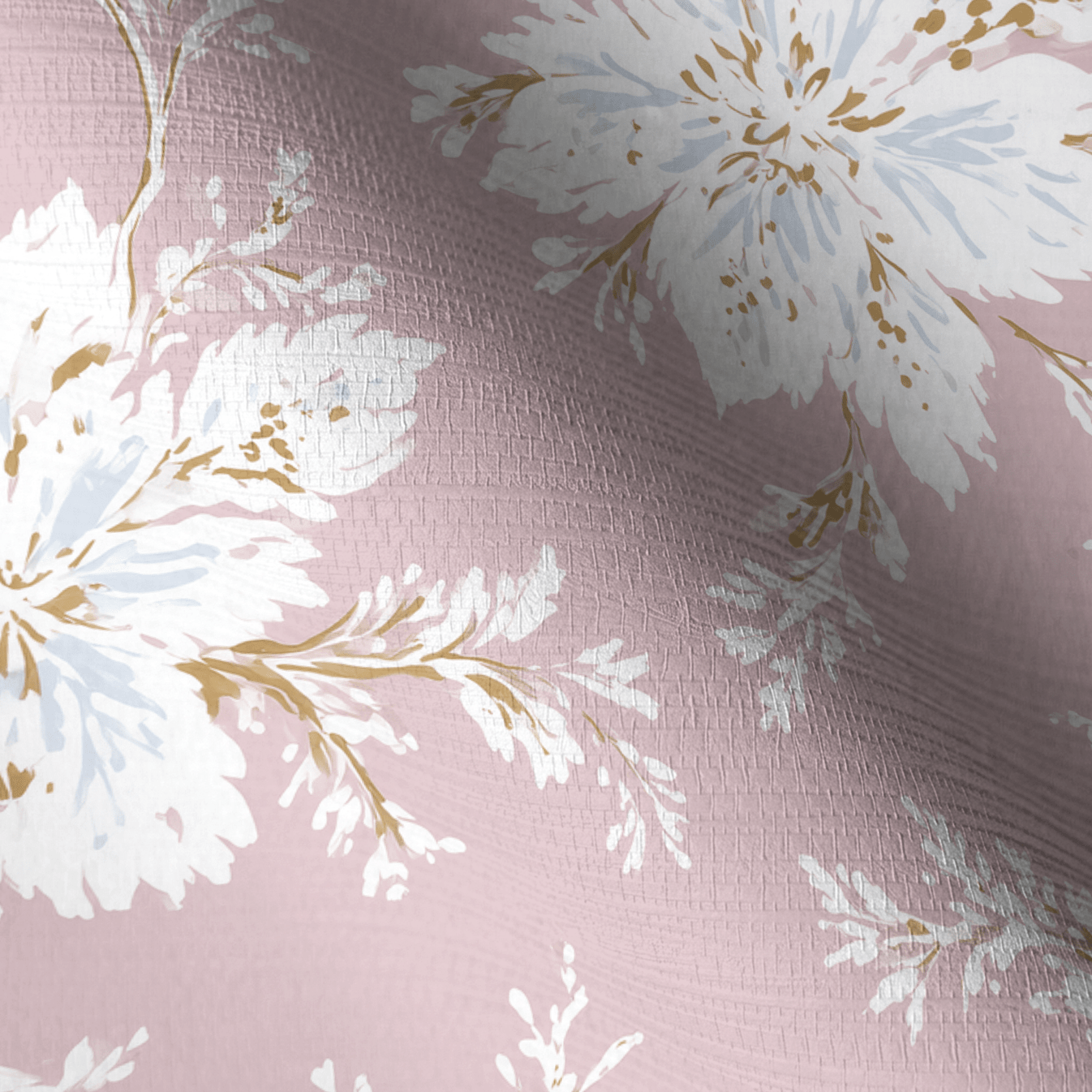 Sugarplum Petals Faux Grasscloth Wallpaper - Lemon Park