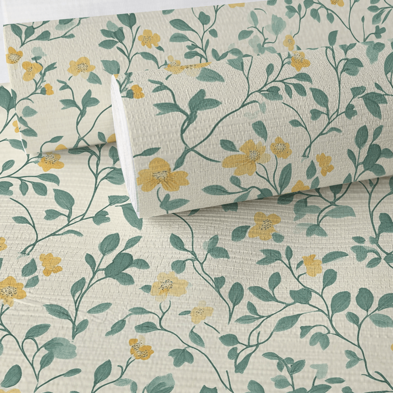 Summer House Faux Grasscloth Wallpaper - Lemon Park