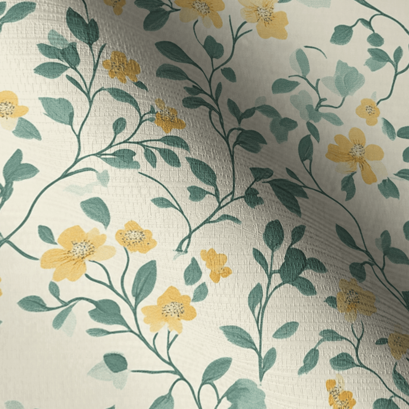 Summer House Faux Grasscloth Wallpaper - Lemon Park