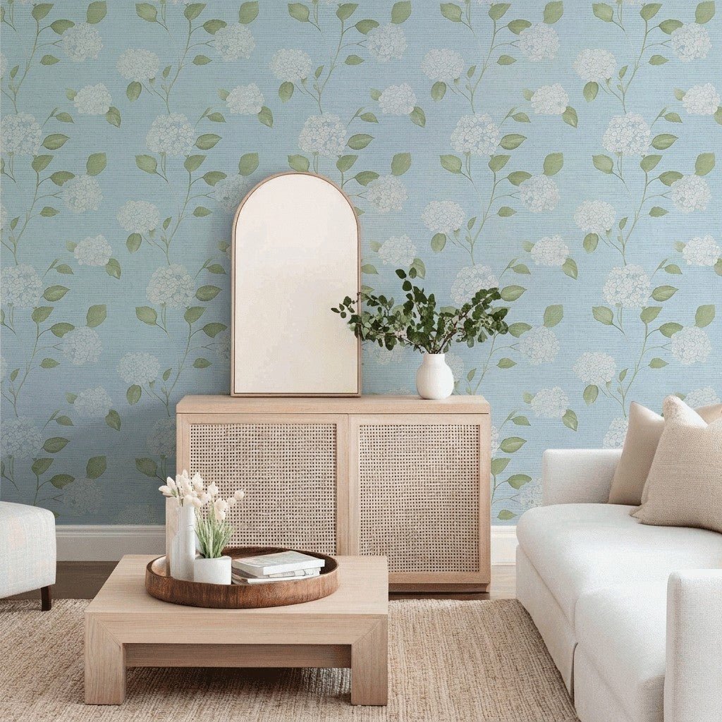 Summer Picnic Faux Grasscloth Wallpaper - Lemon Park