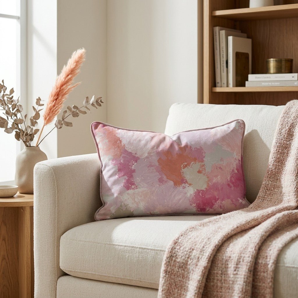 Sunset Swirl Throw Pillow - Lemon Park