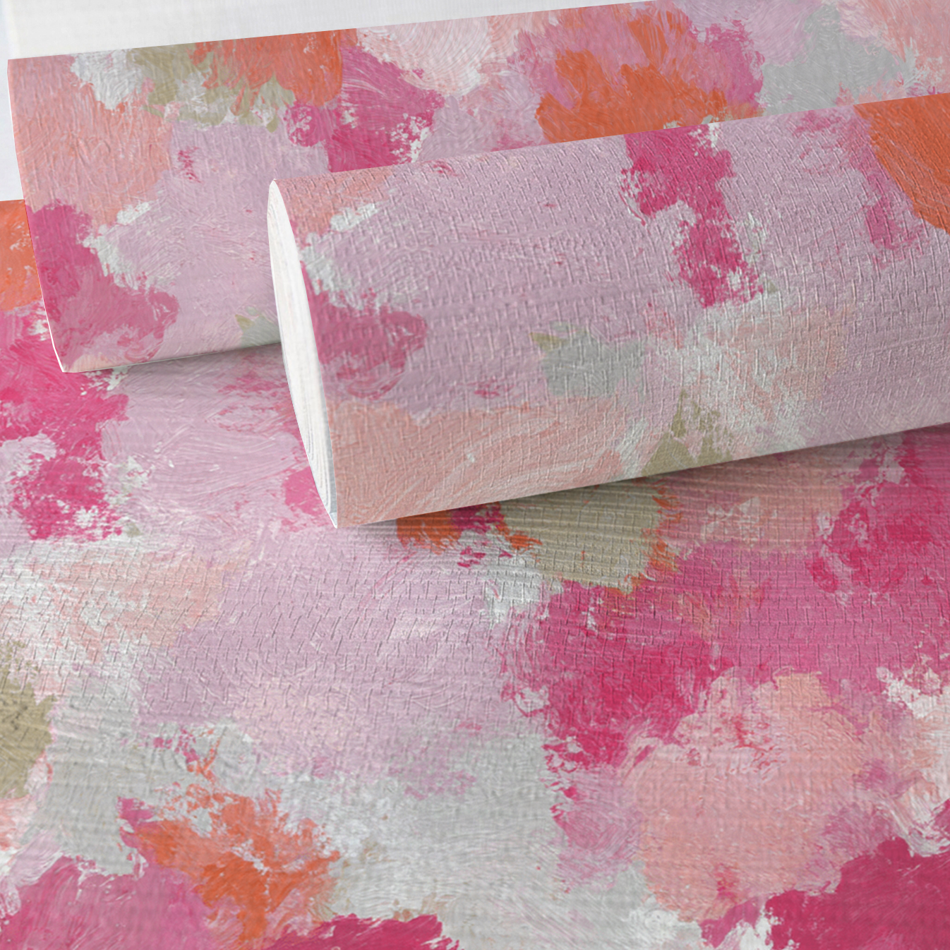 Sunset Swirl Faux Grasscloth Wallpaper