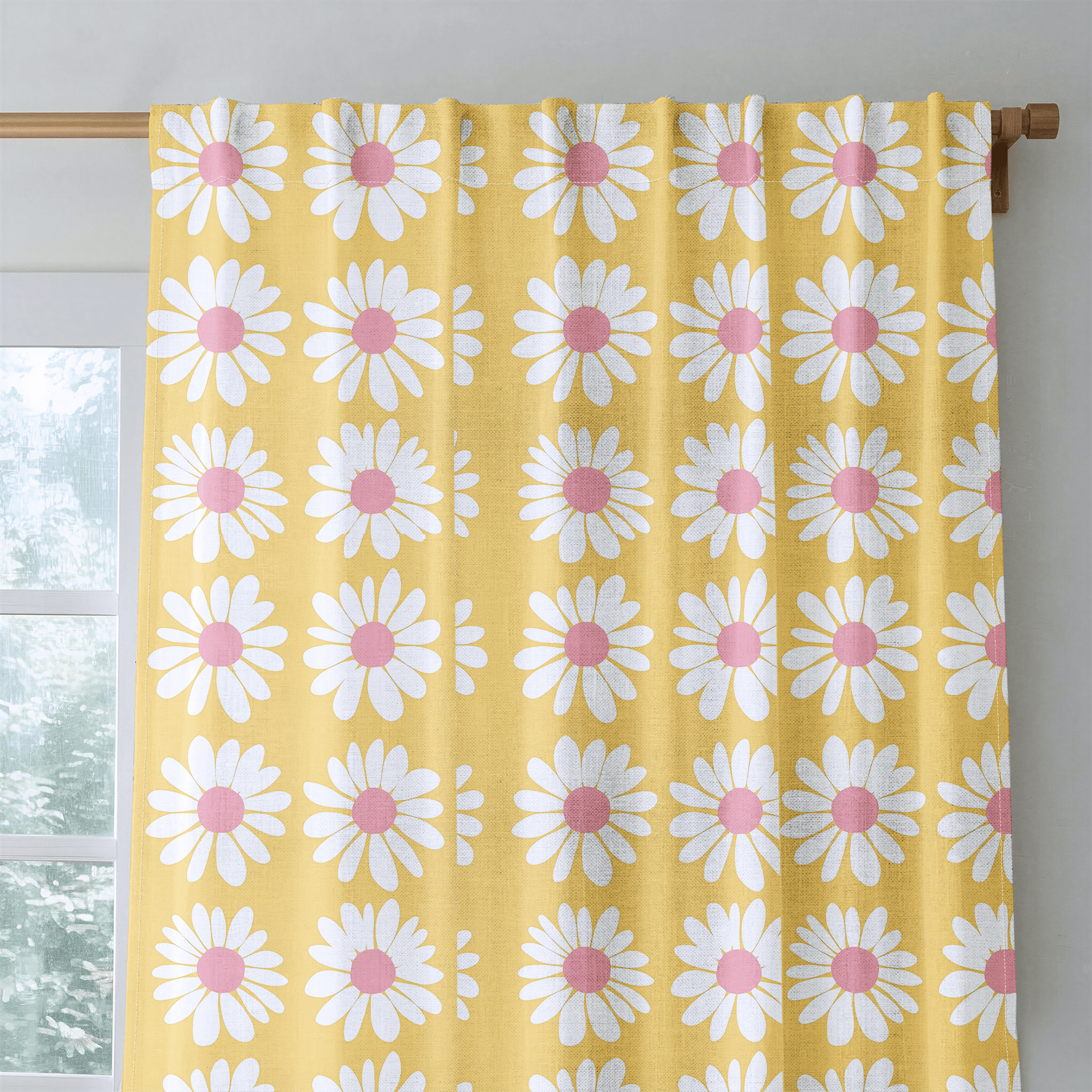 Sunshine Daisies - Drapery - Lemon Park