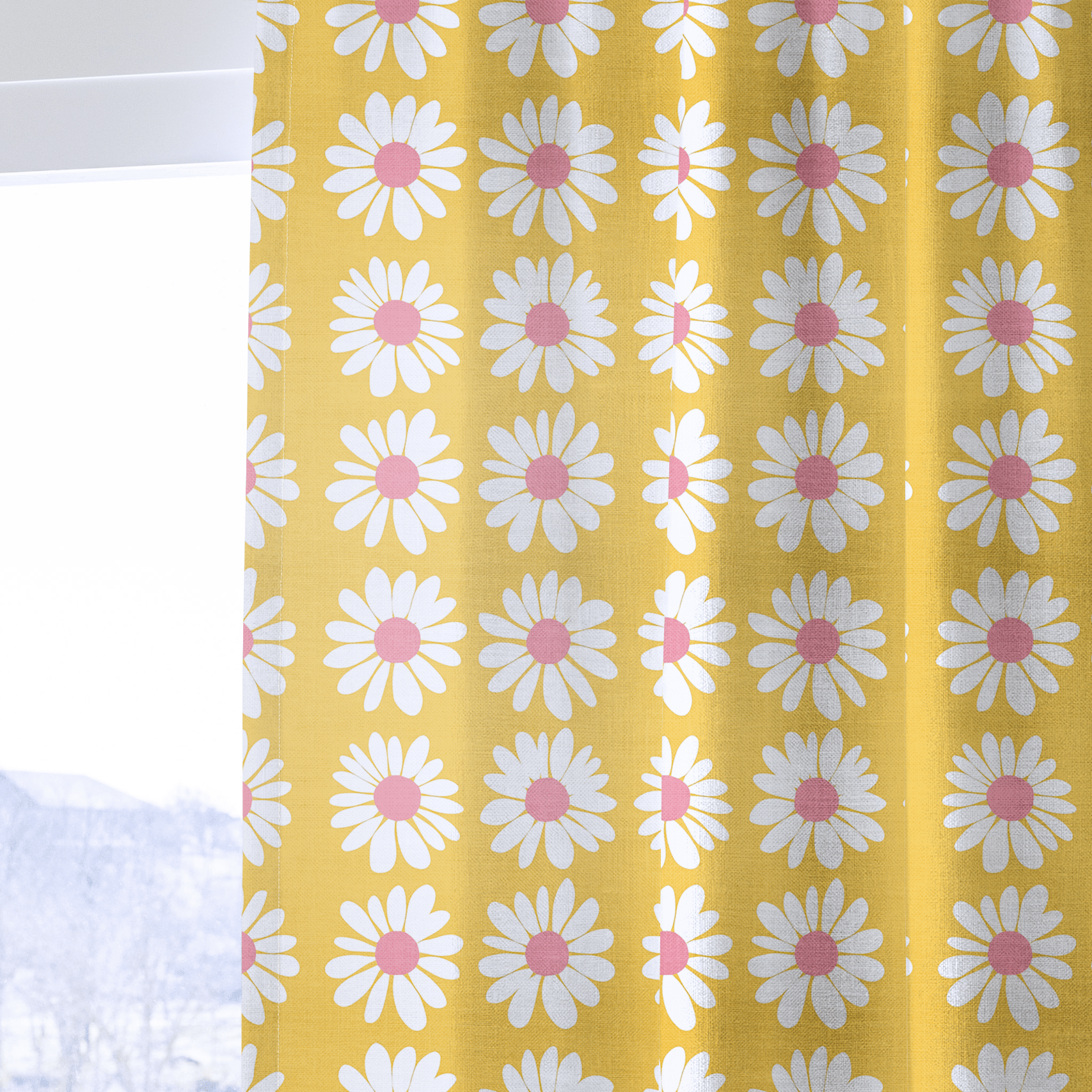 Sunshine Daisies - Drapery - Lemon Park
