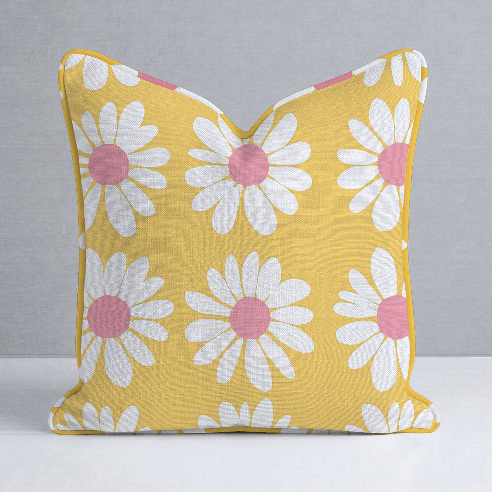 Sunshine Daisies Throw Pillow - Lemon Park
