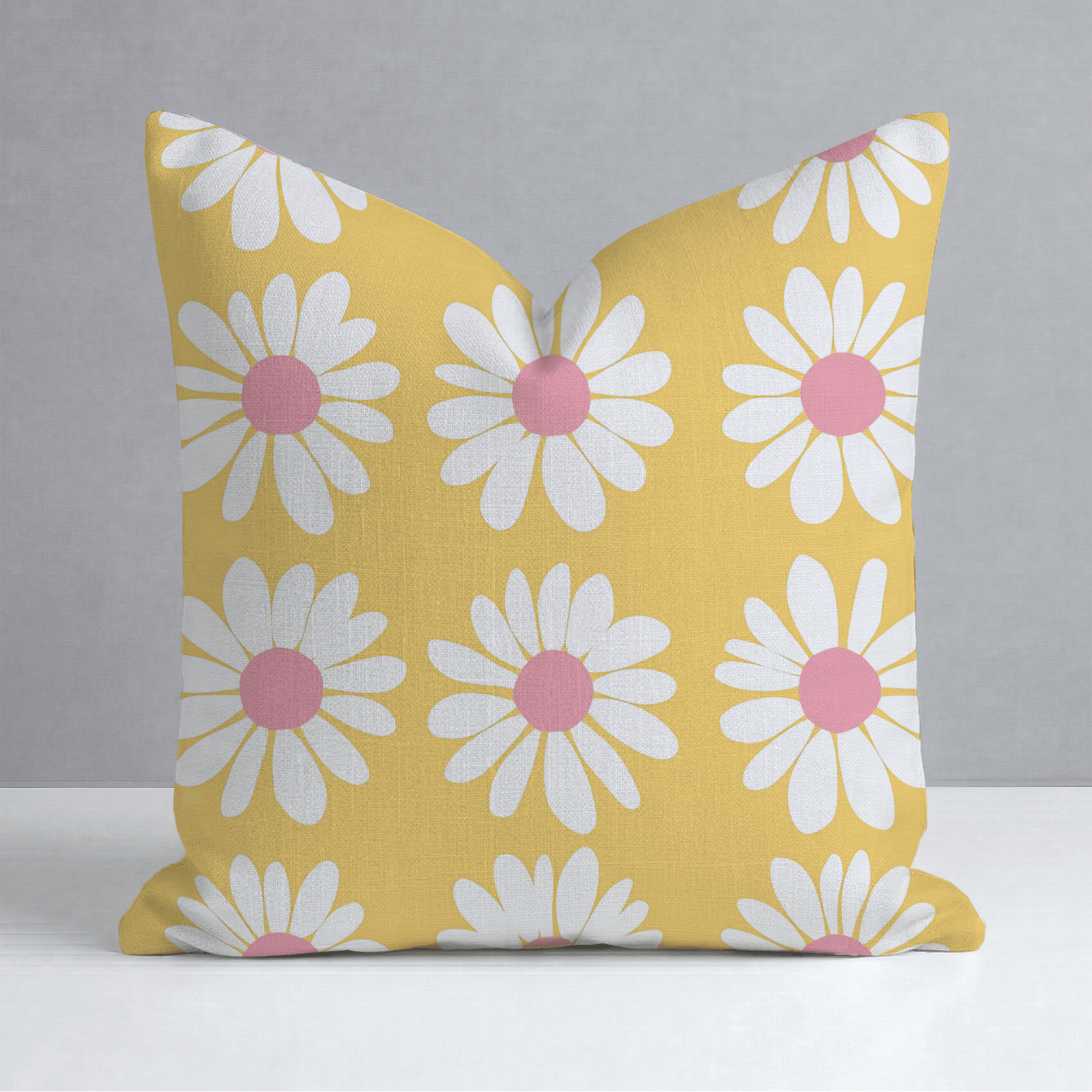 Sunshine Daisies Throw Pillow - Lemon Park