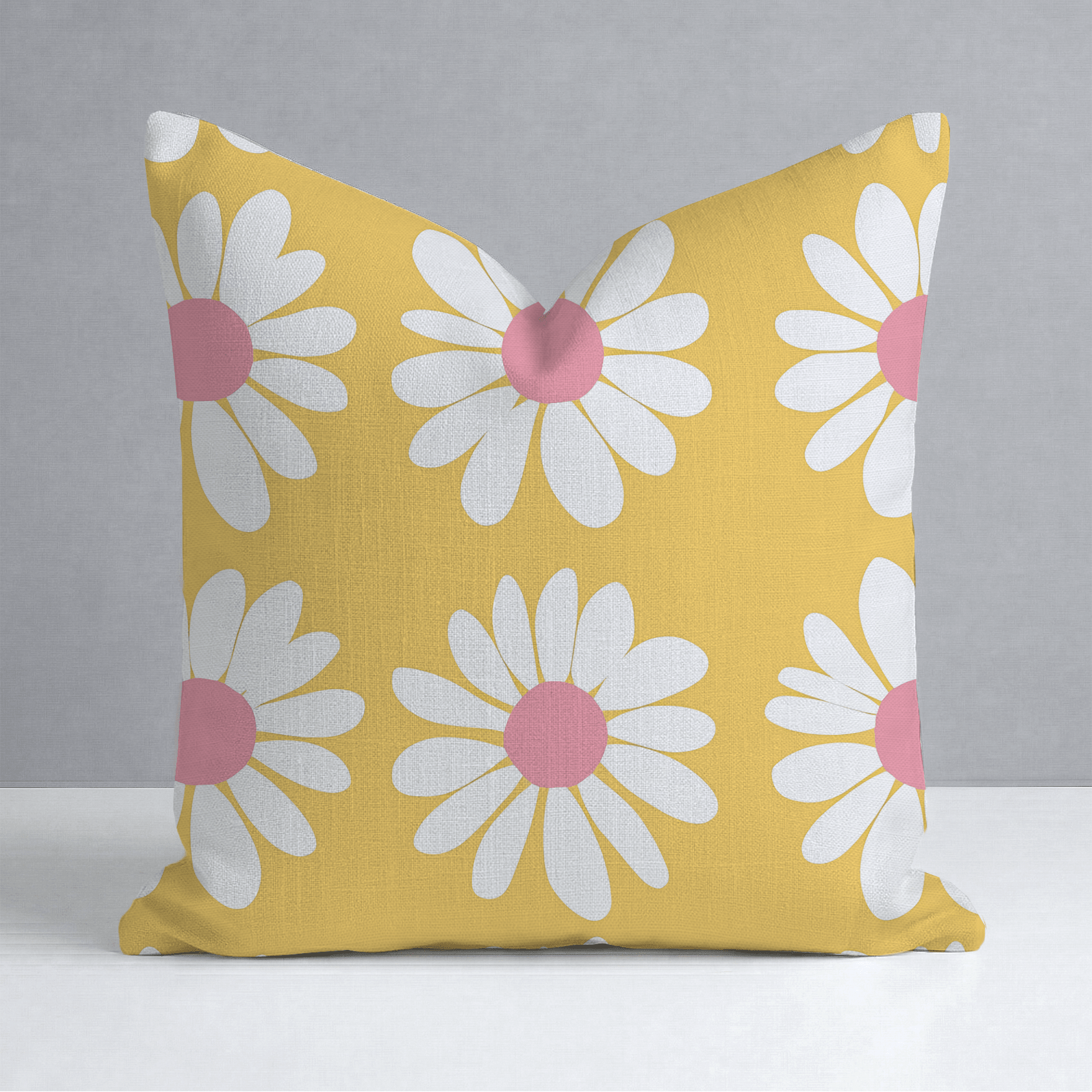 Sunshine Daisies Throw Pillow - Lemon Park