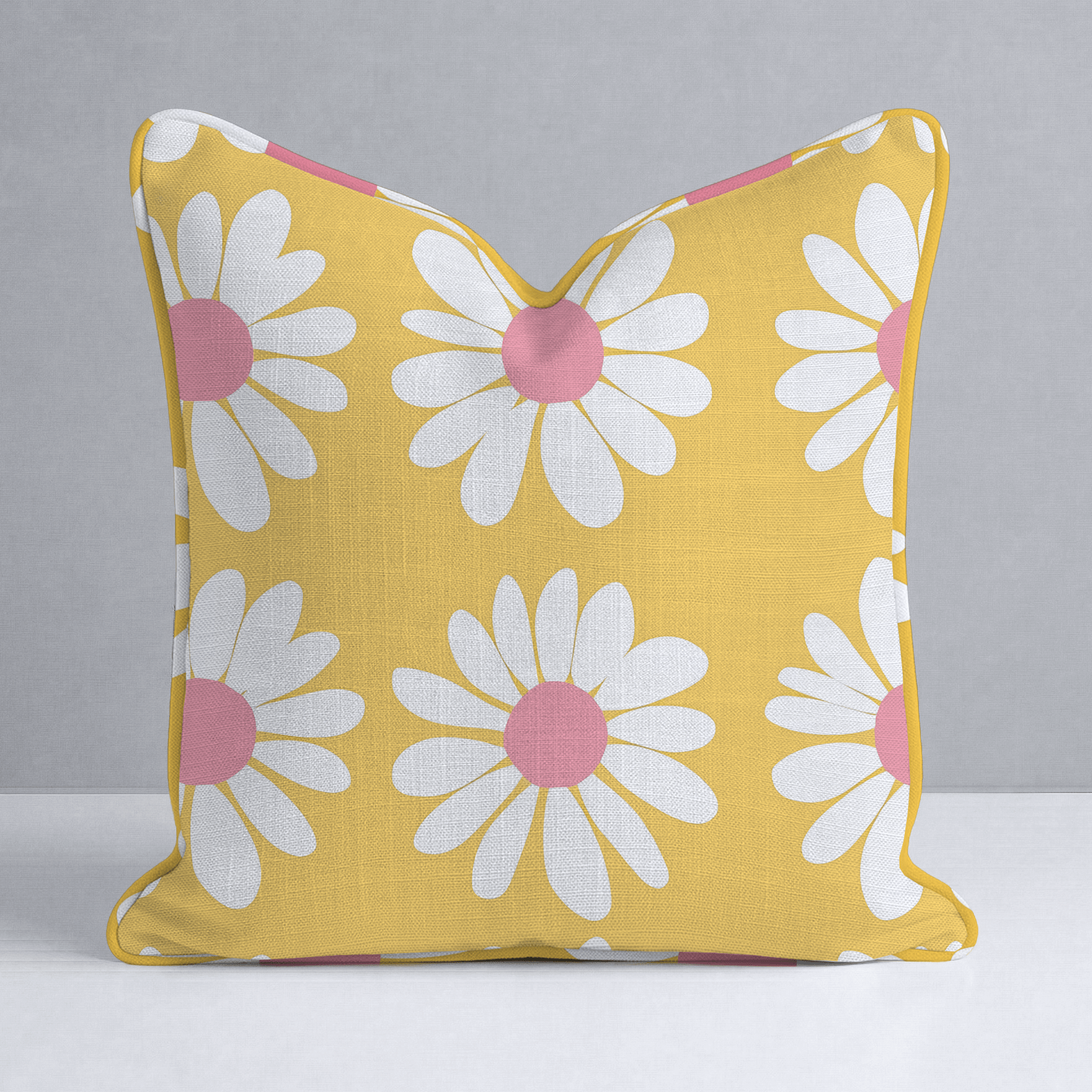 Sunshine Daisies Throw Pillow - Lemon Park