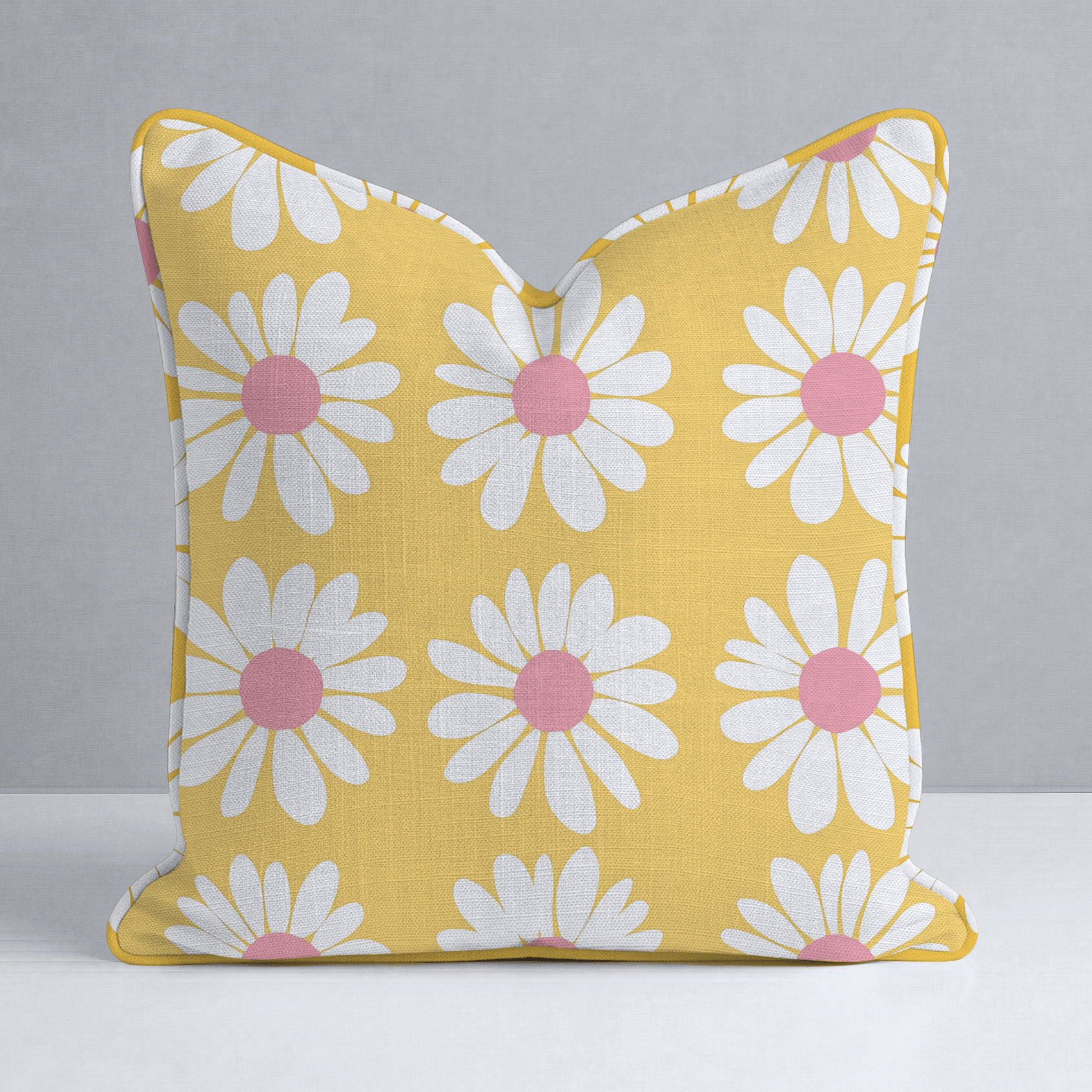 Sunshine Daisies Throw Pillow - Lemon Park