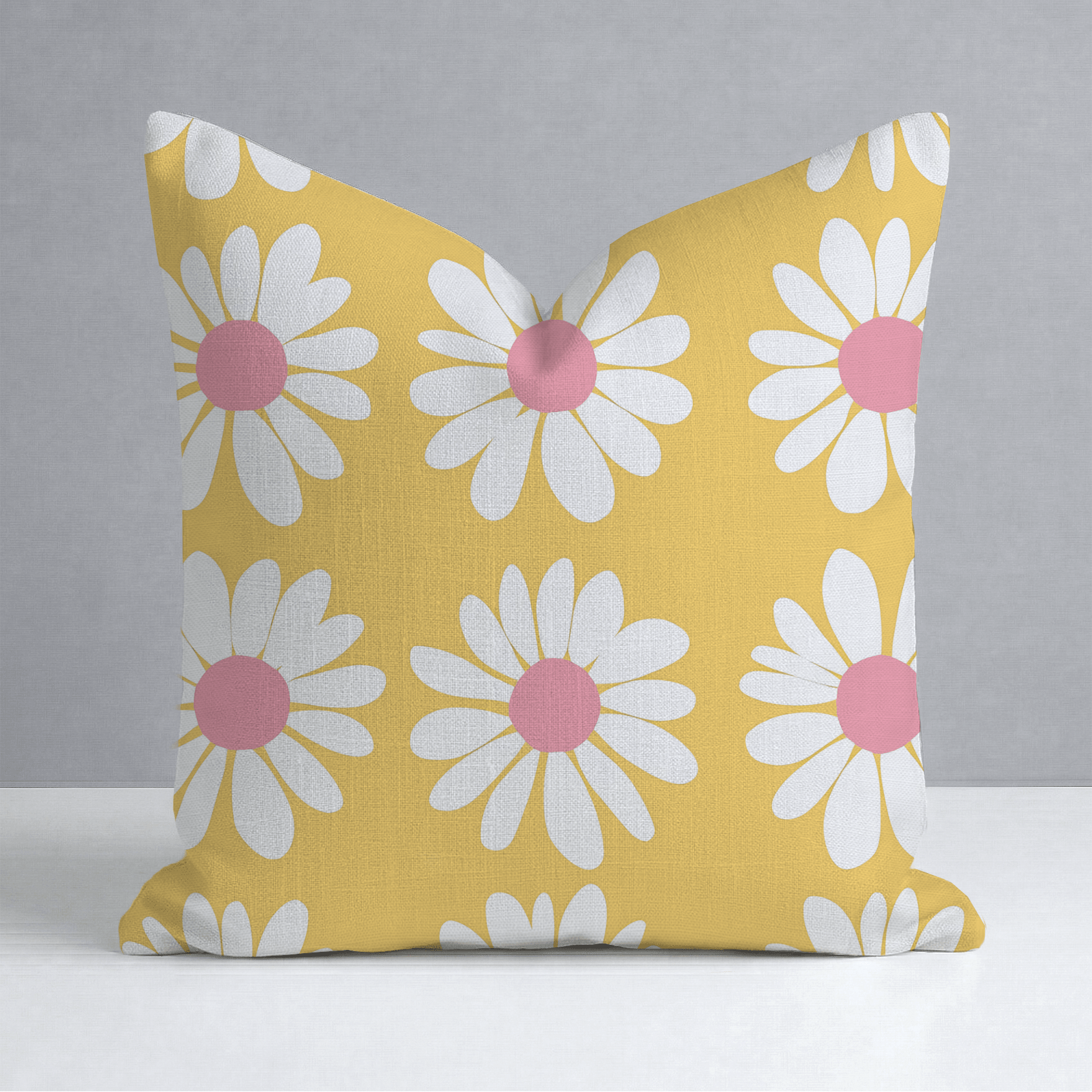 Sunshine Daisies Throw Pillow - Lemon Park