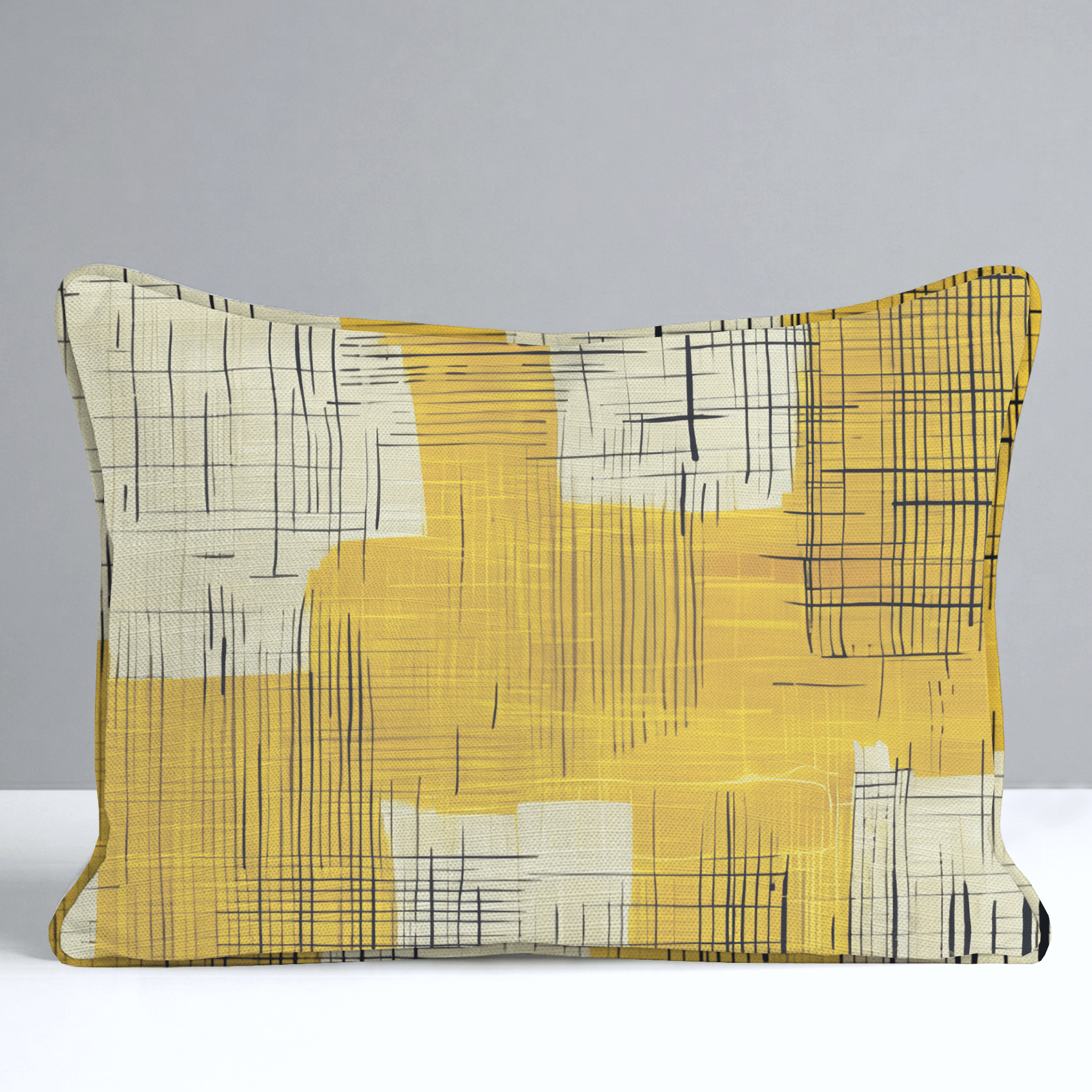 Sunshine Sketch Throw Pillow - Lemon Park