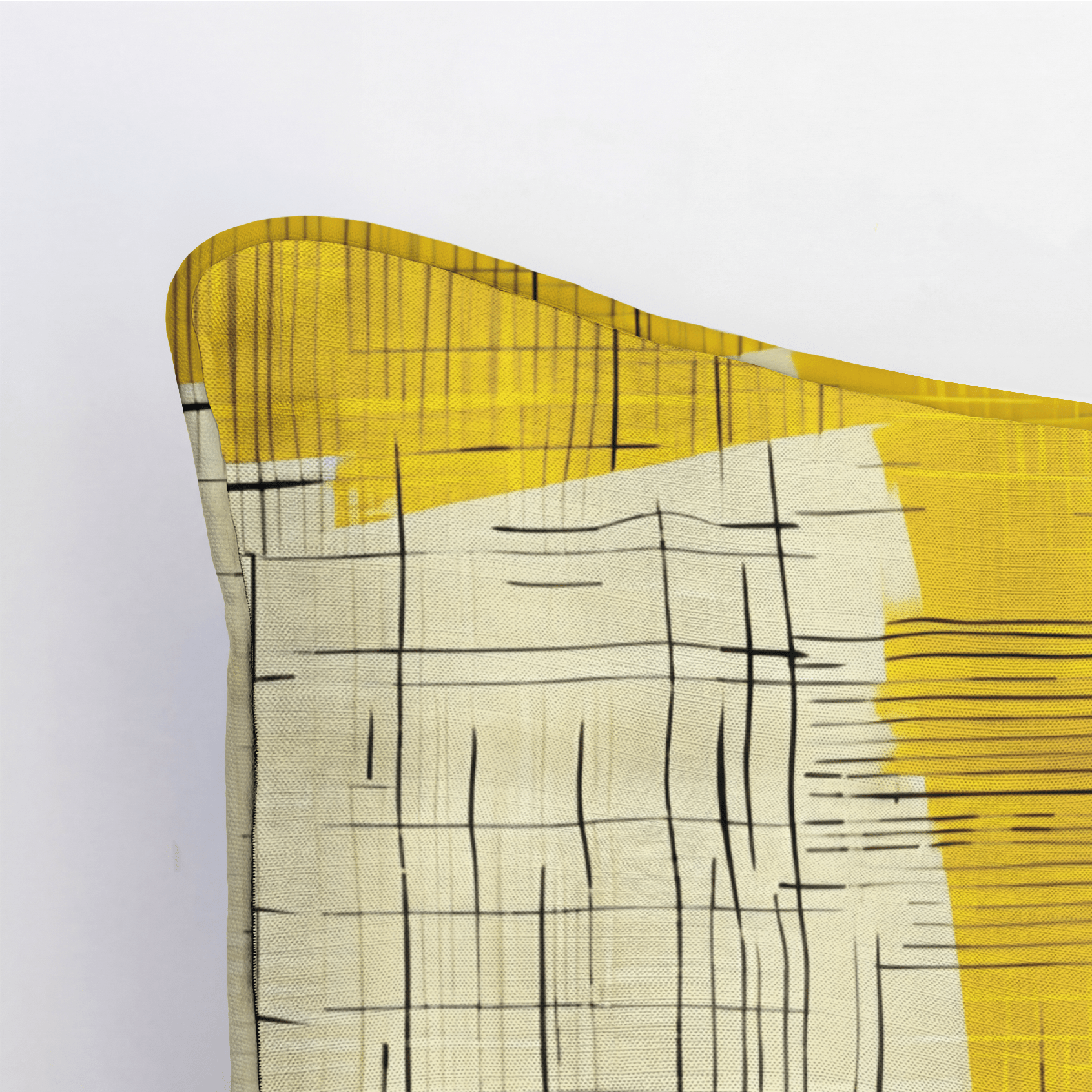 Sunshine Sketch Throw Pillow - Lemon Park
