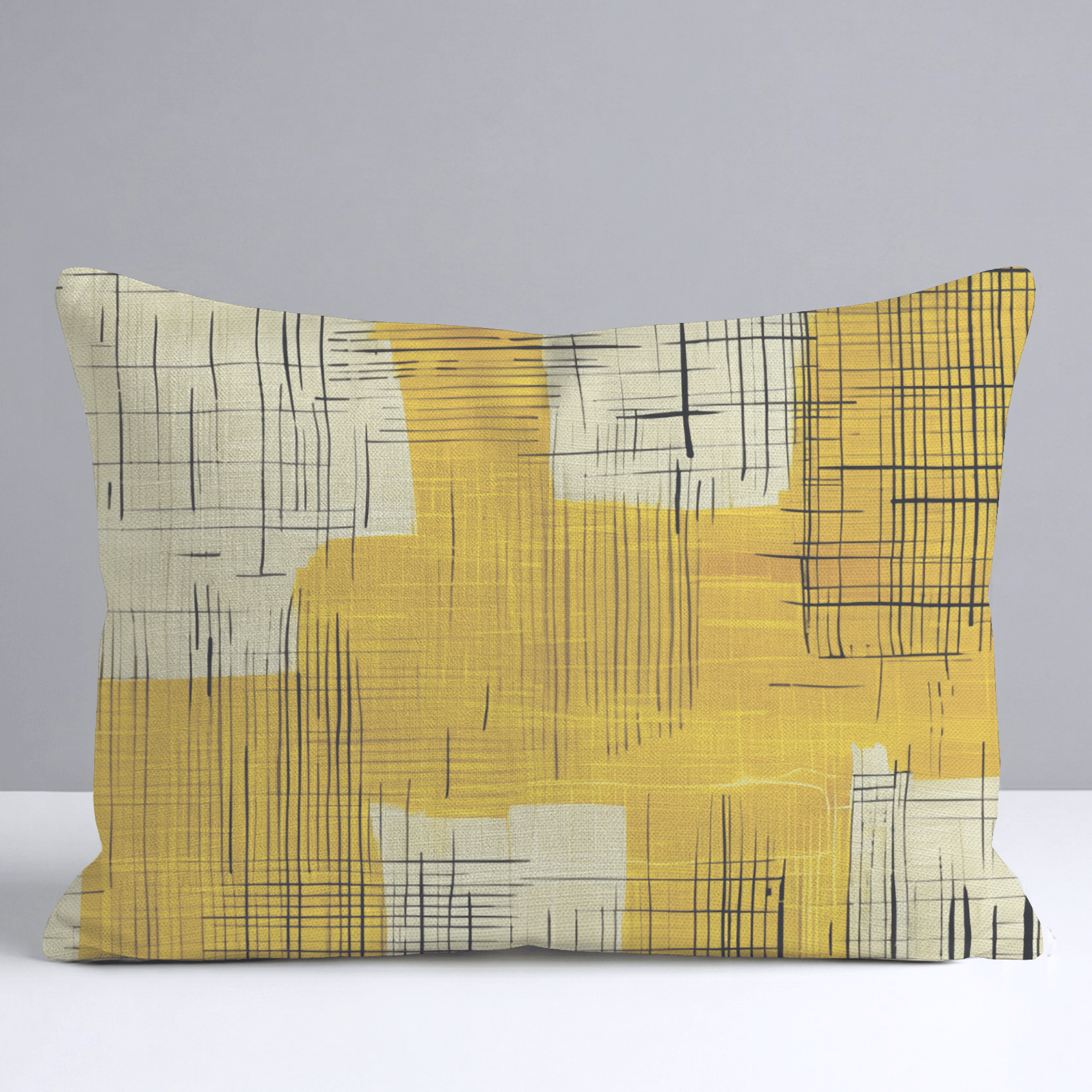 Sunshine Sketch Throw Pillow - Lemon Park
