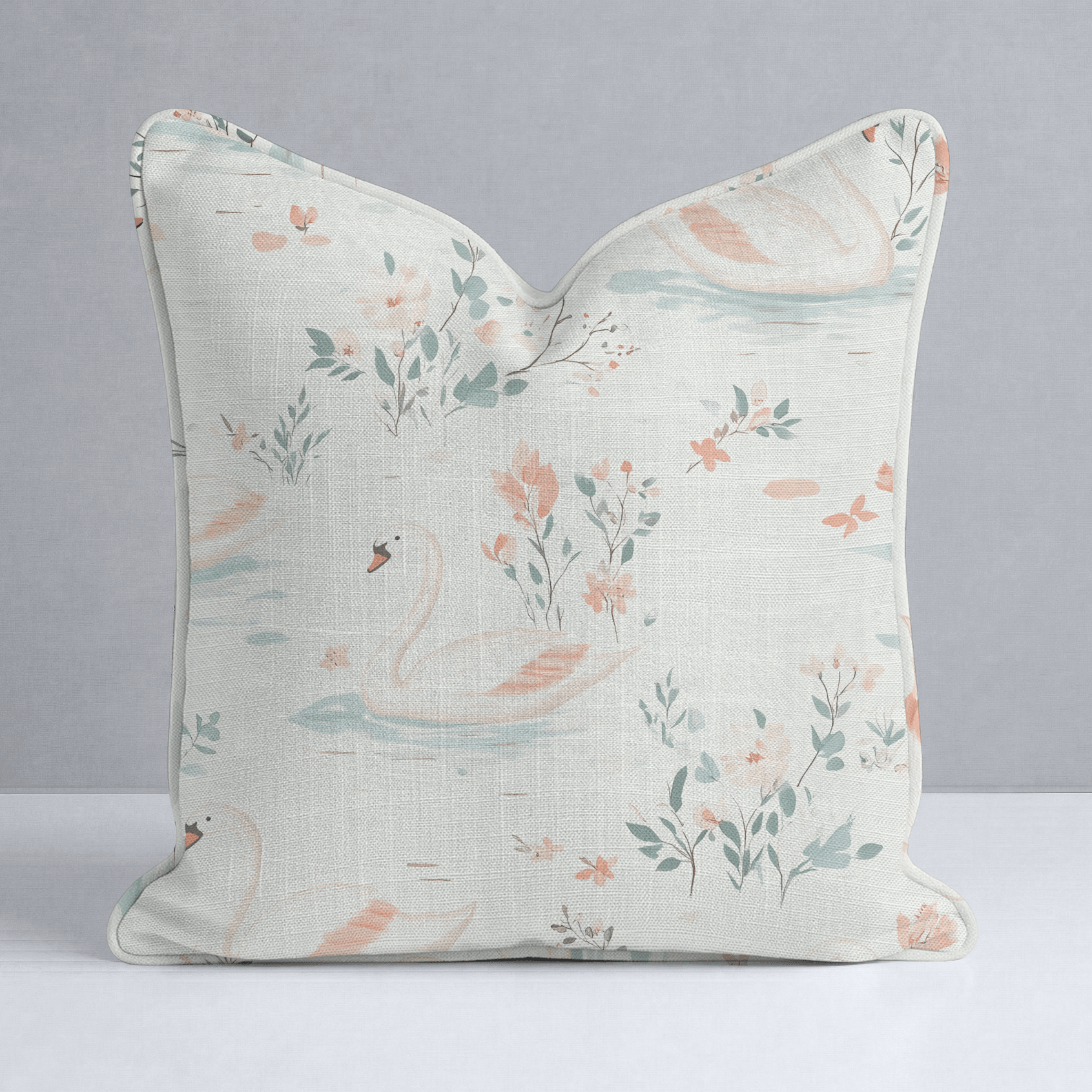 Swan Lake Throw Pillow - Lemon Park
