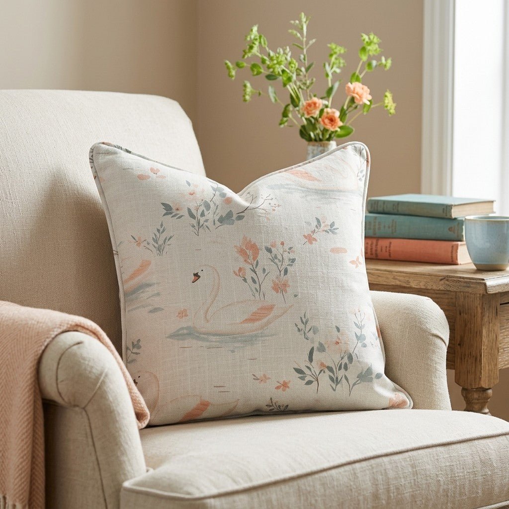 Swan Lake Throw Pillow - Lemon Park