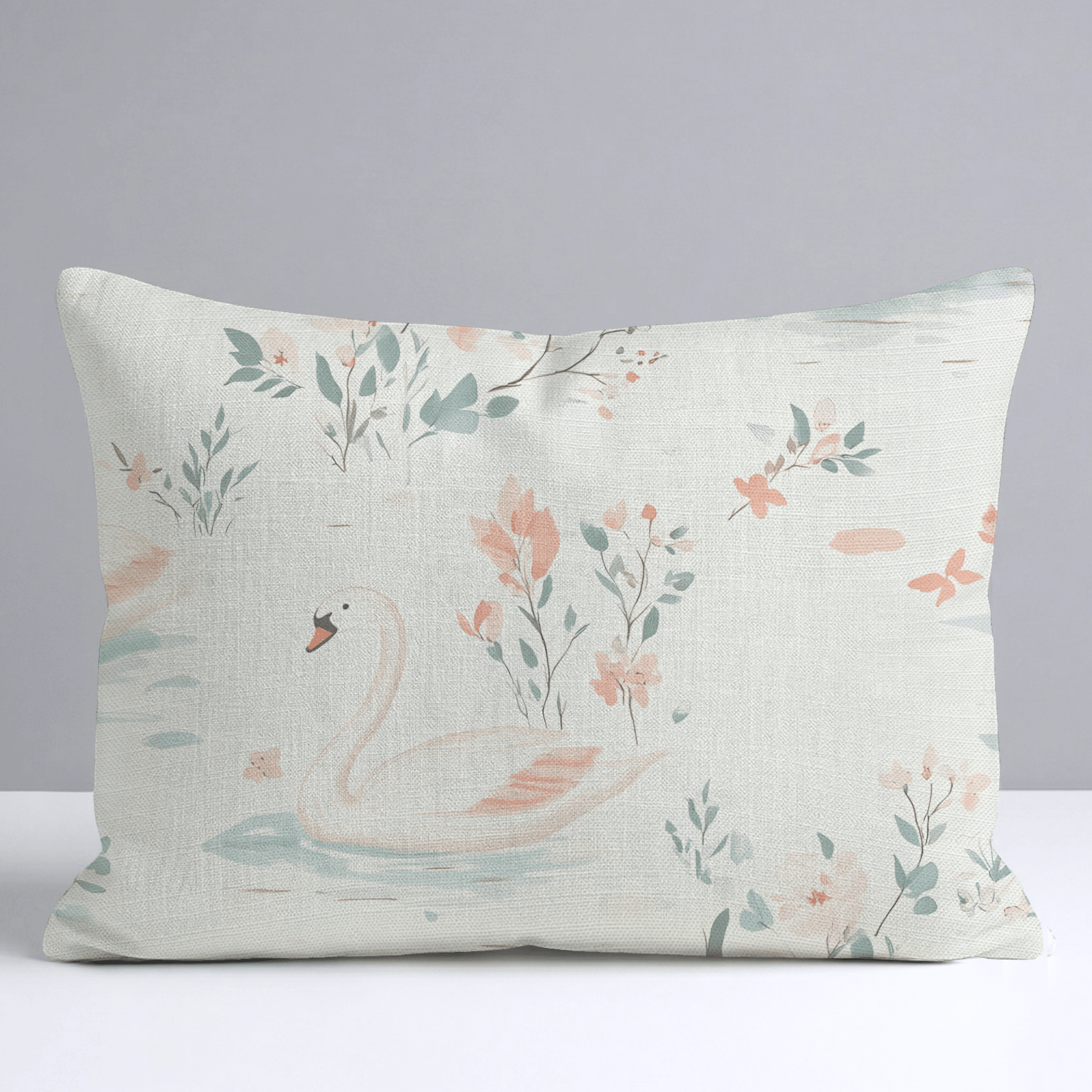 Swan Lake Throw Pillow - Lemon Park