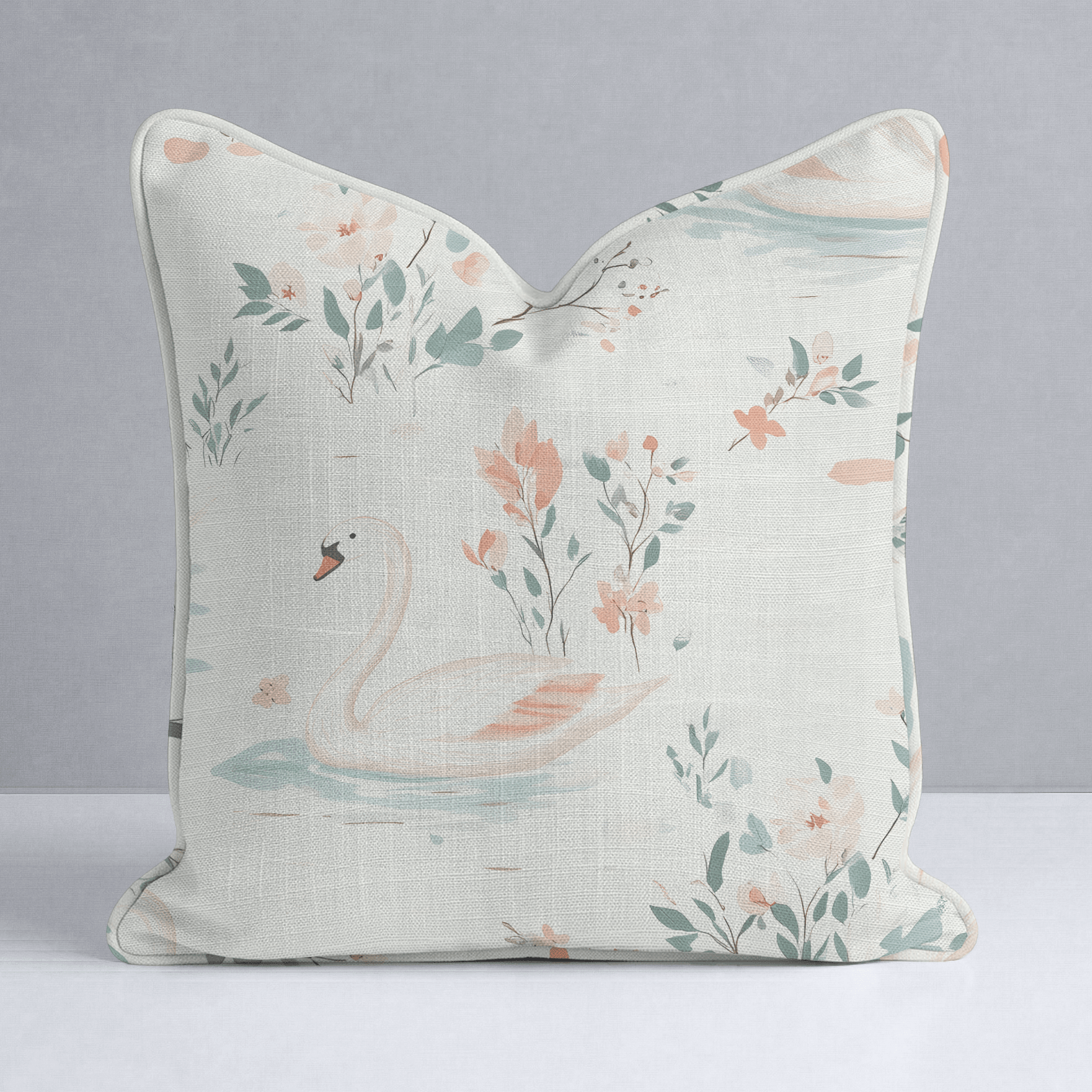 Swan Lake Throw Pillow - Lemon Park