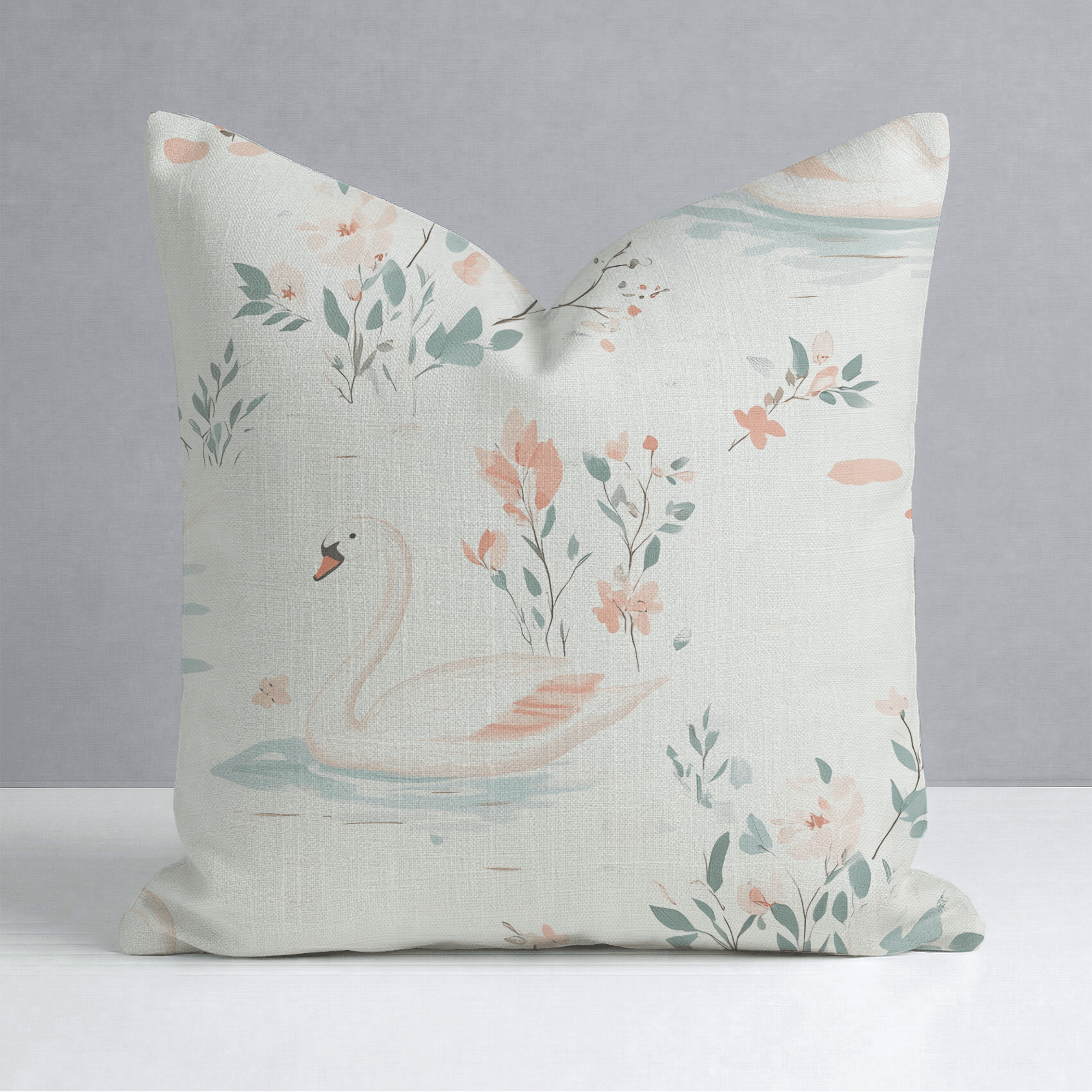 Swan Lake Throw Pillow - Lemon Park