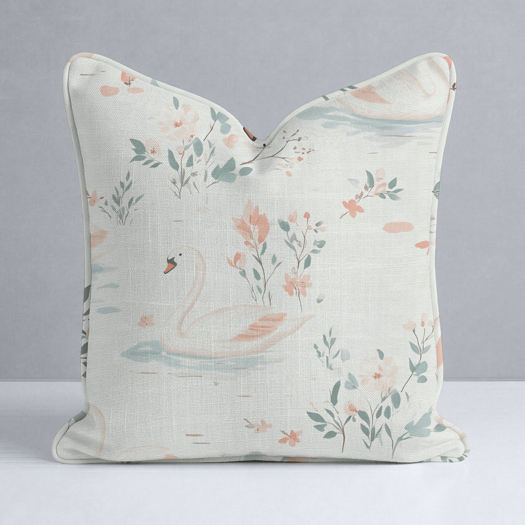 Swan Lake Throw Pillow - Lemon Park