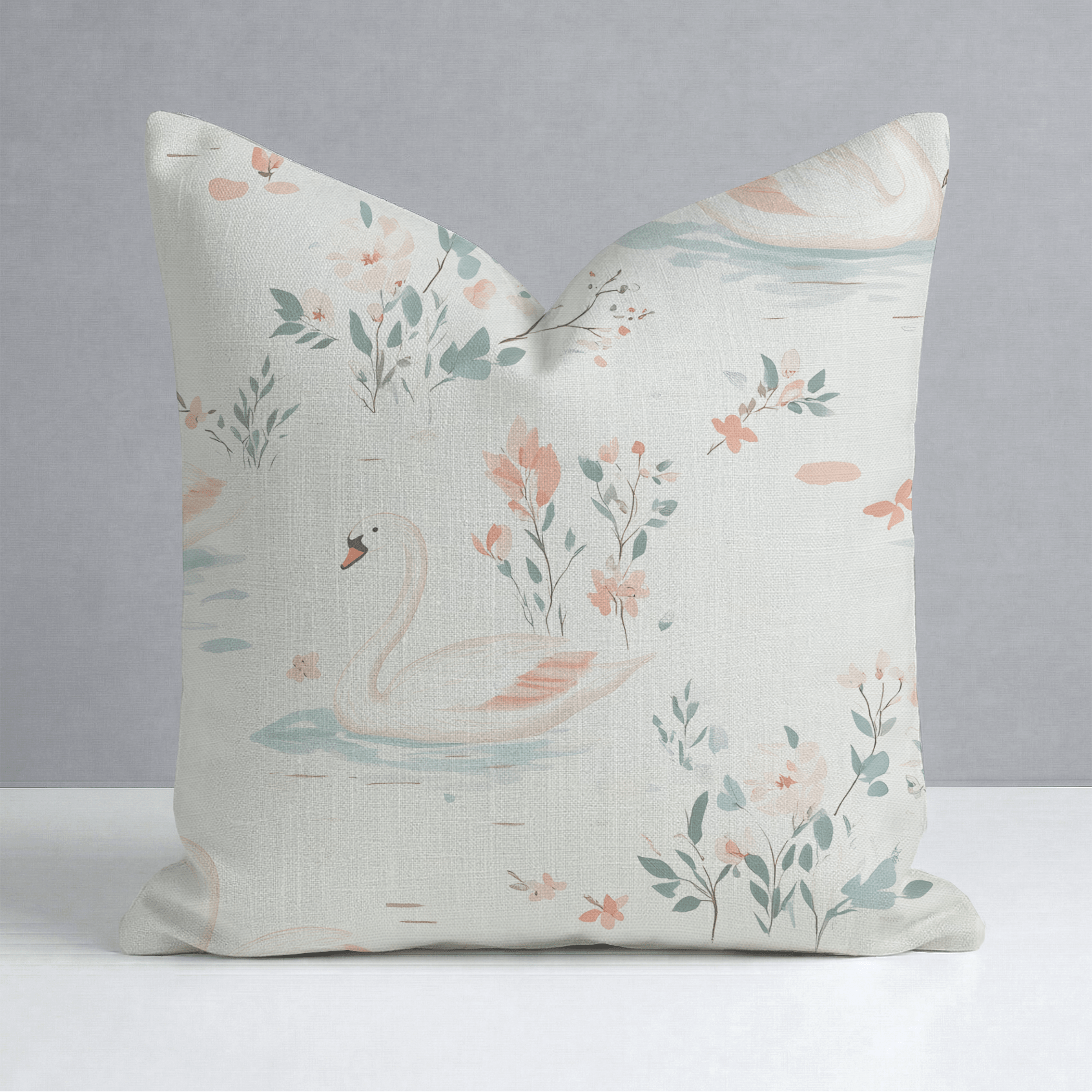 Swan Lake Throw Pillow - Lemon Park