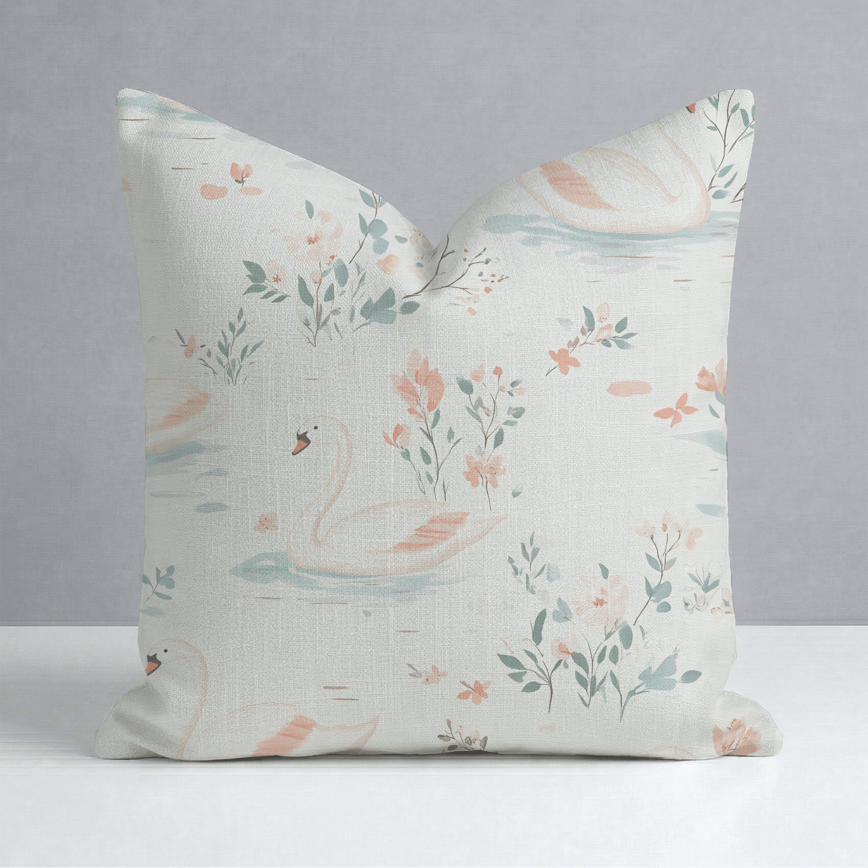 Swan Lake Throw Pillow - Lemon Park