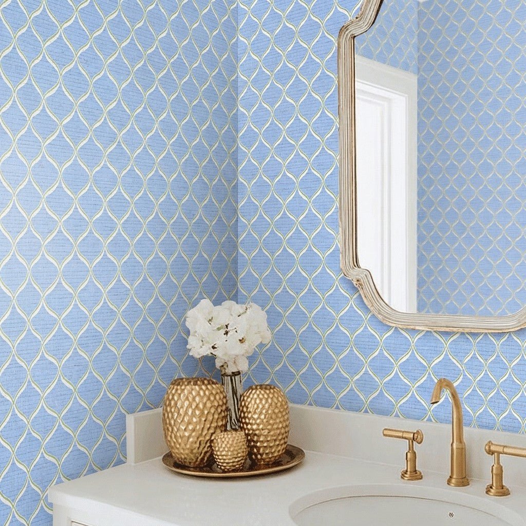 Sweetwater Faux Grasscloth Wallpaper - Lemon Park