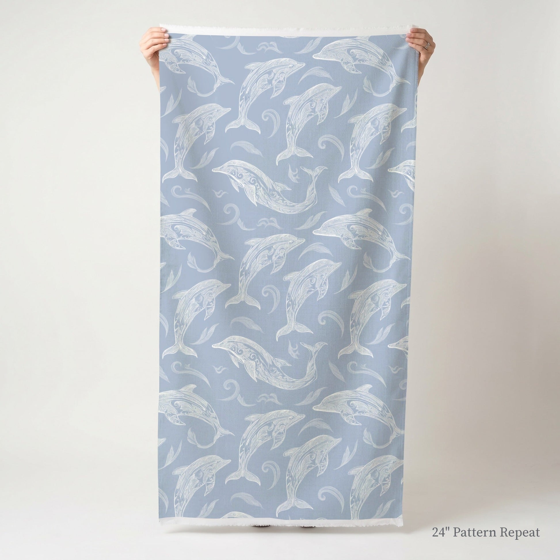 Swim With Dolphins - Fabric - Lemon Park