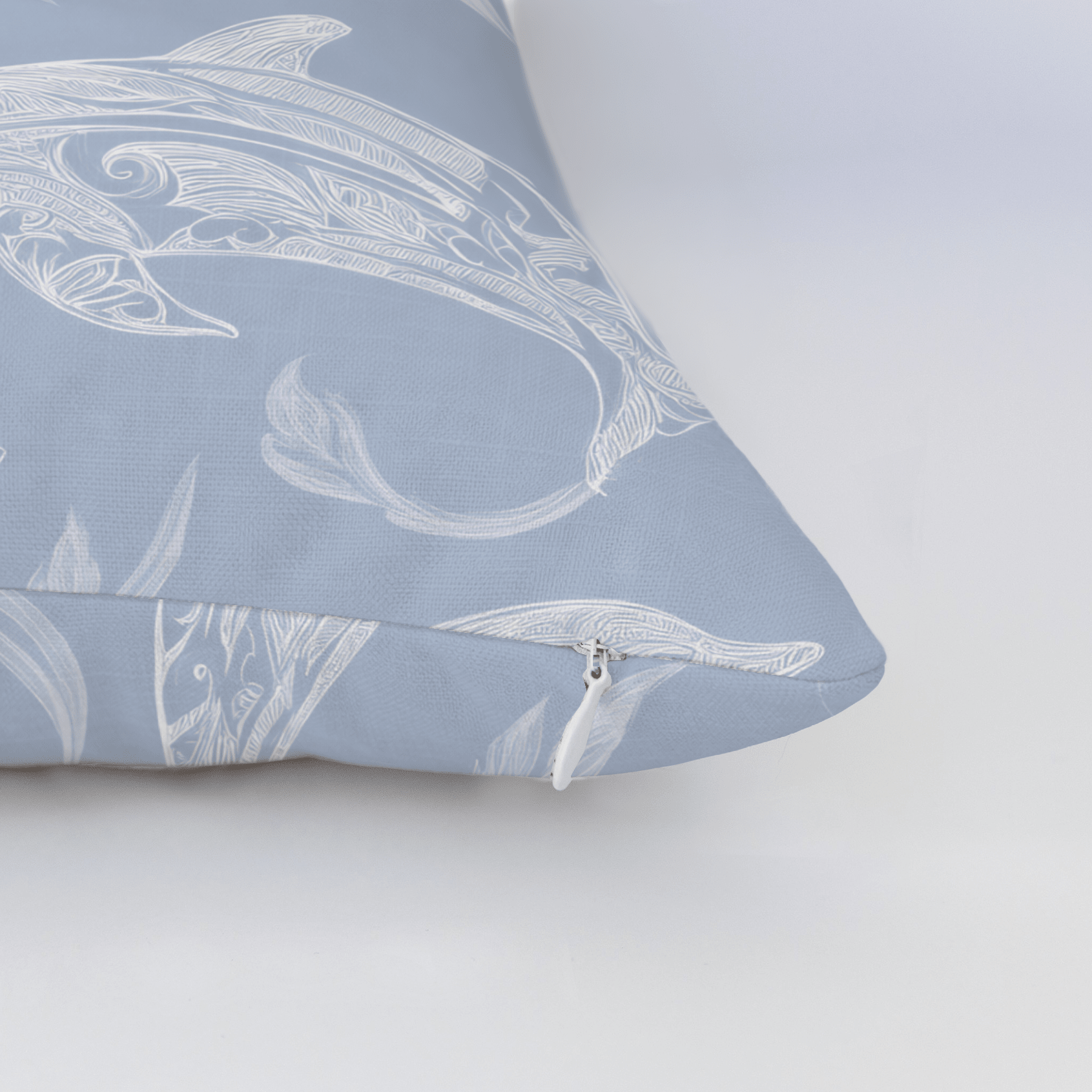 Swim With Dolphins Throw Pillow - Lemon Park